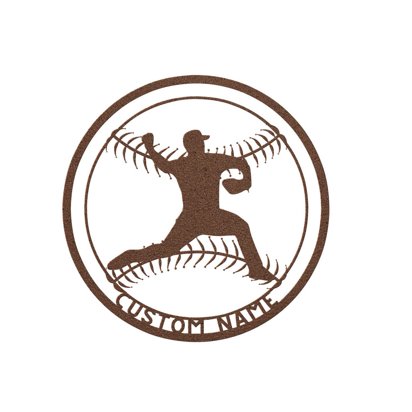 Baseball Pitcher Metal Art