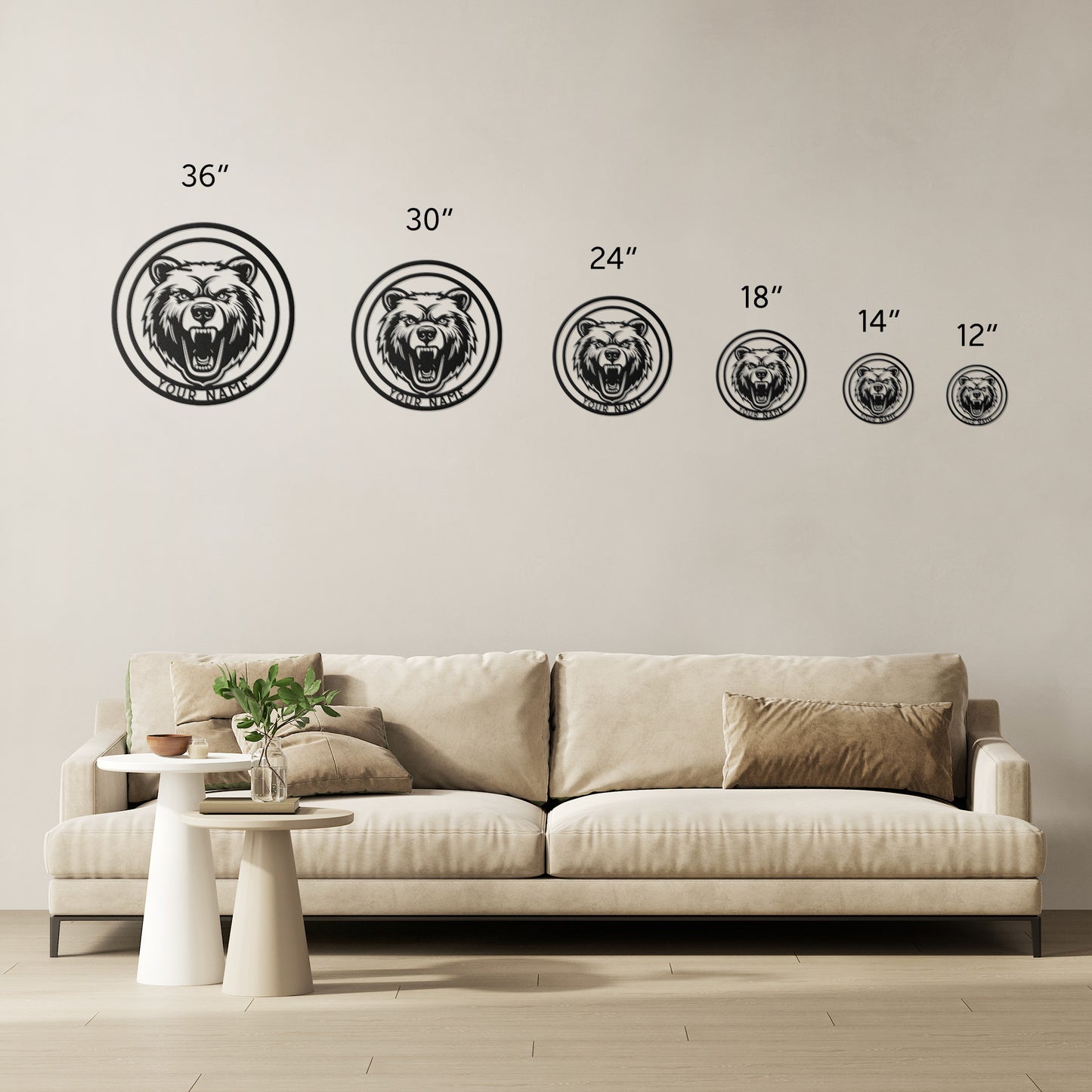 Bear Metal Wall Art, Wall Decor Gift For A Bear Lover