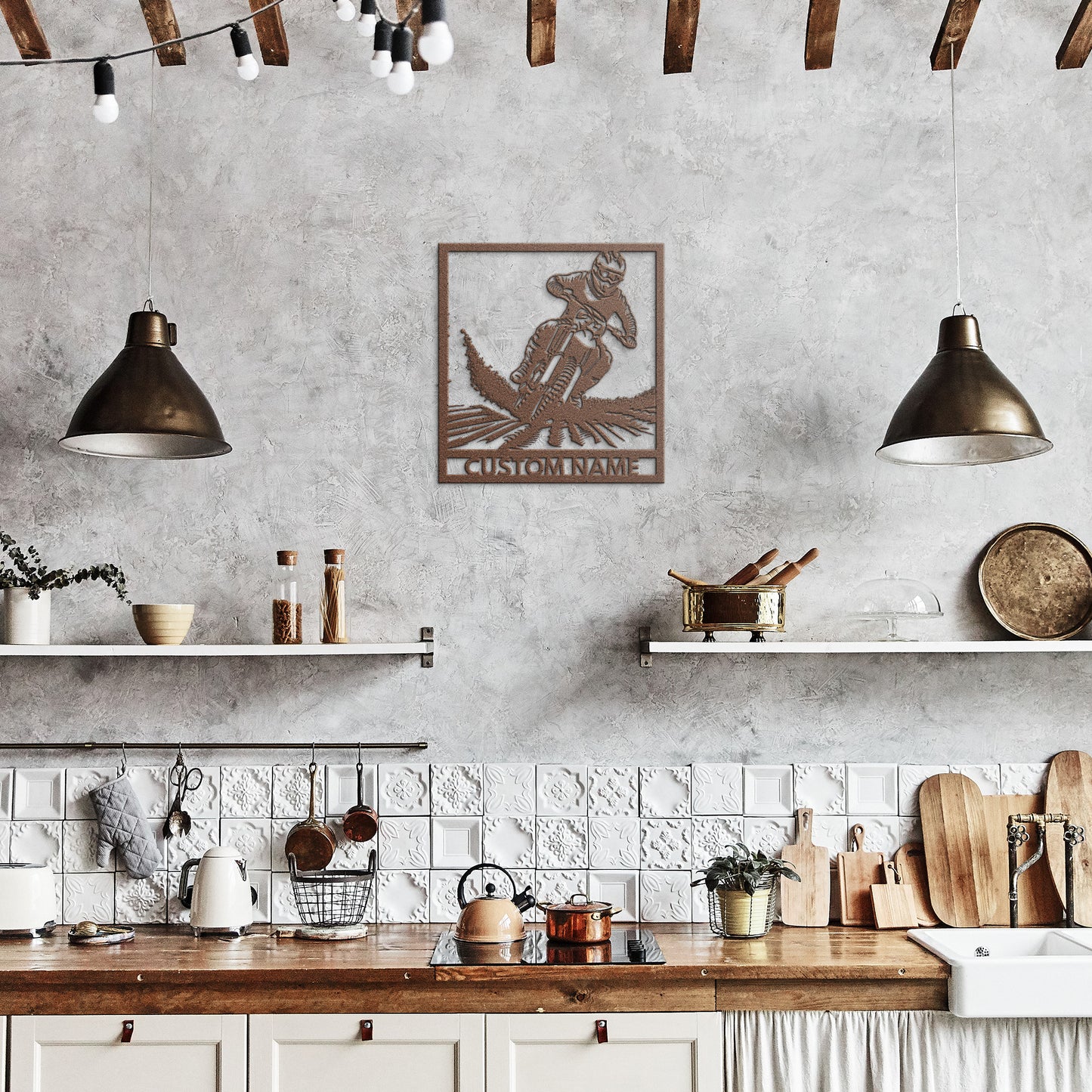 Dirtbike Metal Wall Art