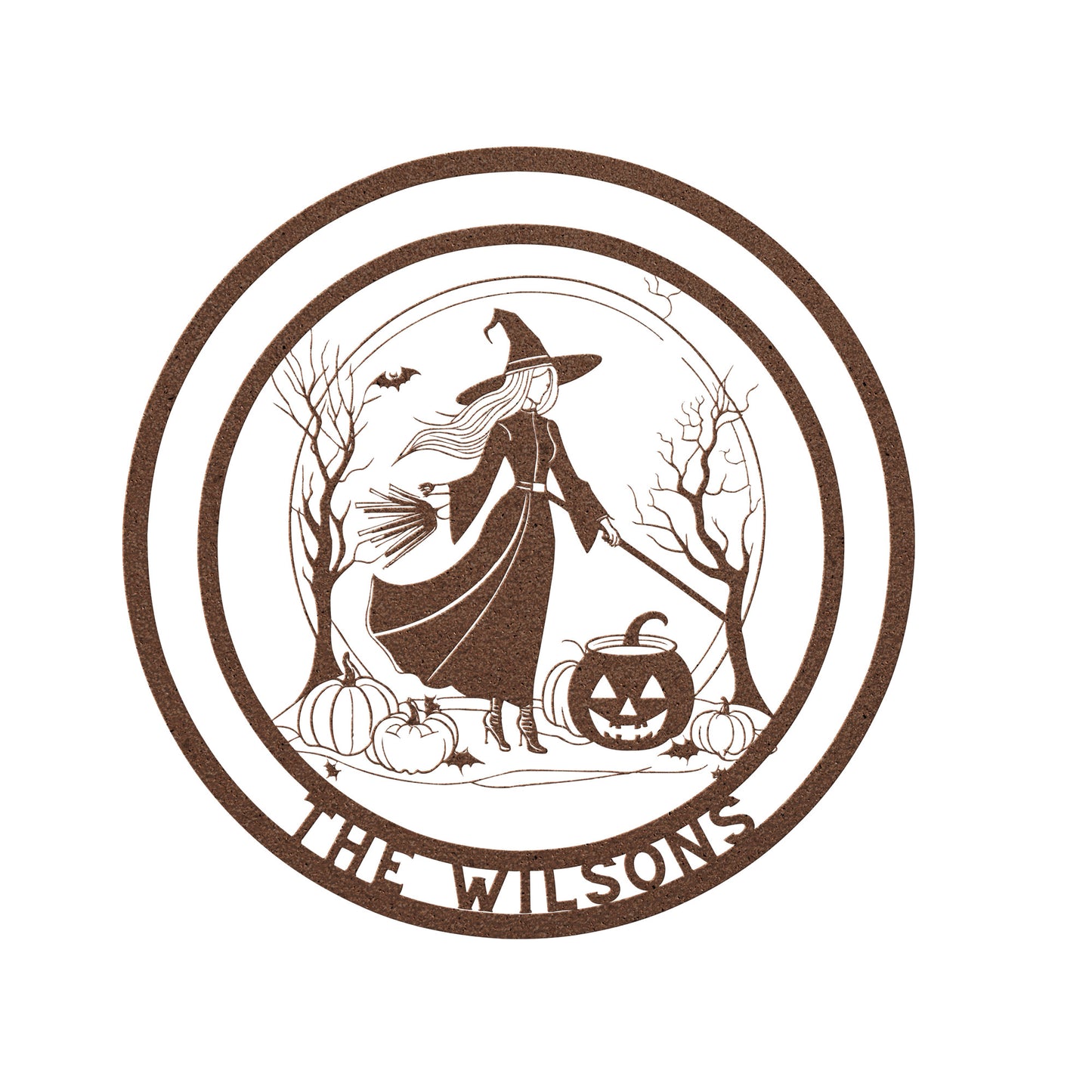 Halloween Witch Metal Wall Art