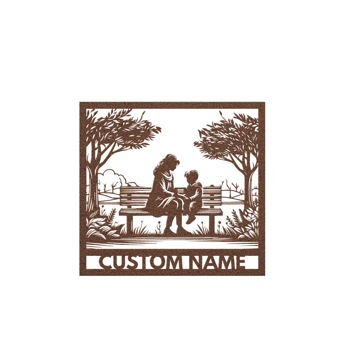 Mother And Child Metal Wall Art