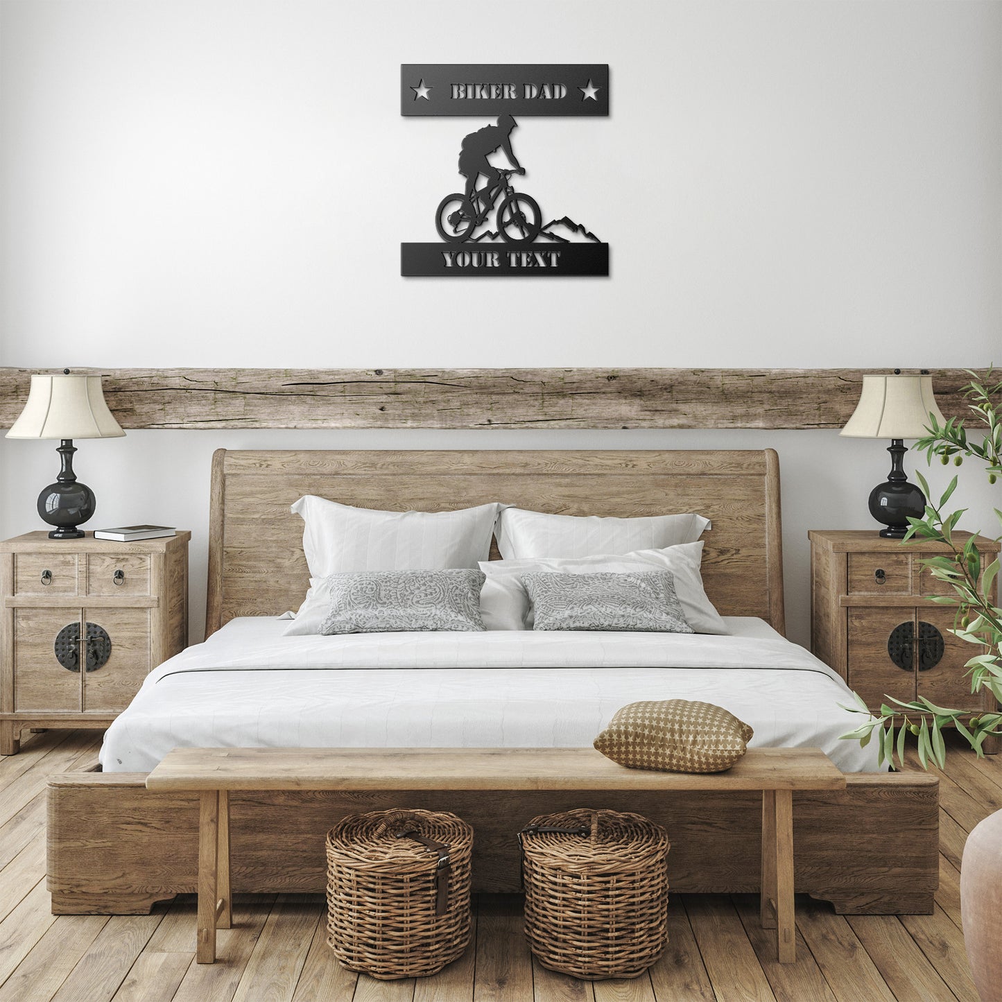 Mountain Biker Metal Wall Art