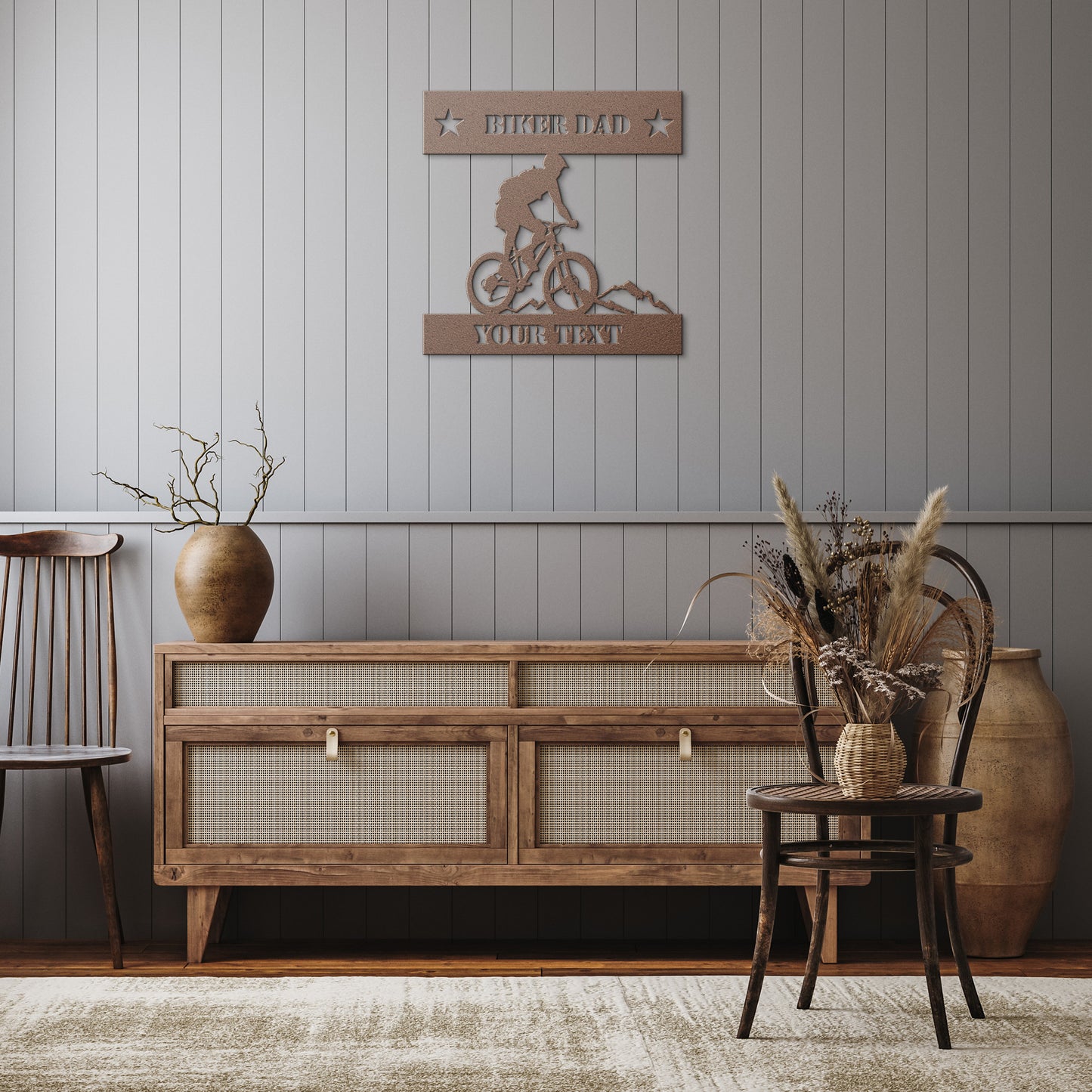 Mountain Biker Metal Wall Art