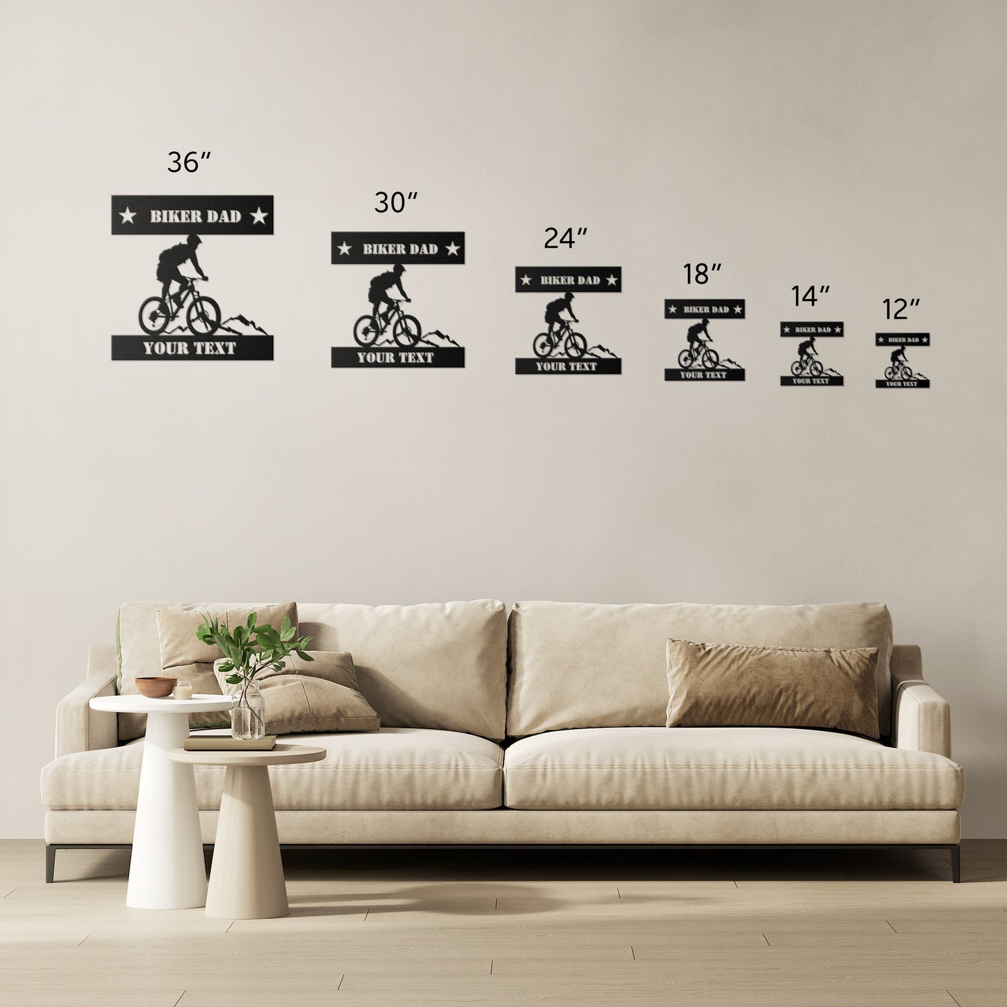 Mountain Biker Metal Wall Art