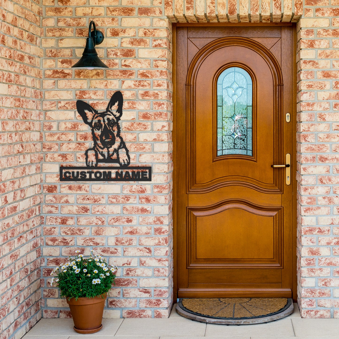 Personalized Belgian Malinois Dog Metal Sign - Belgian Malinois Custom Name Wall Decor, Metal Signs Customized Outdoor Indoor, Wall Art Gift For Belgian Malinois Dog Lover