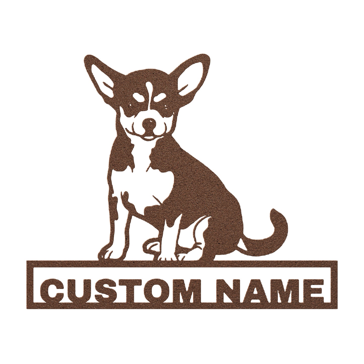 Personalized Chihuahua Dog Metal Sign - Chihuahua Custom Name Wall Decor, Metal Signs Customized Outdoor Indoor, Wall Art Gift For Chihuahua Dog Lover