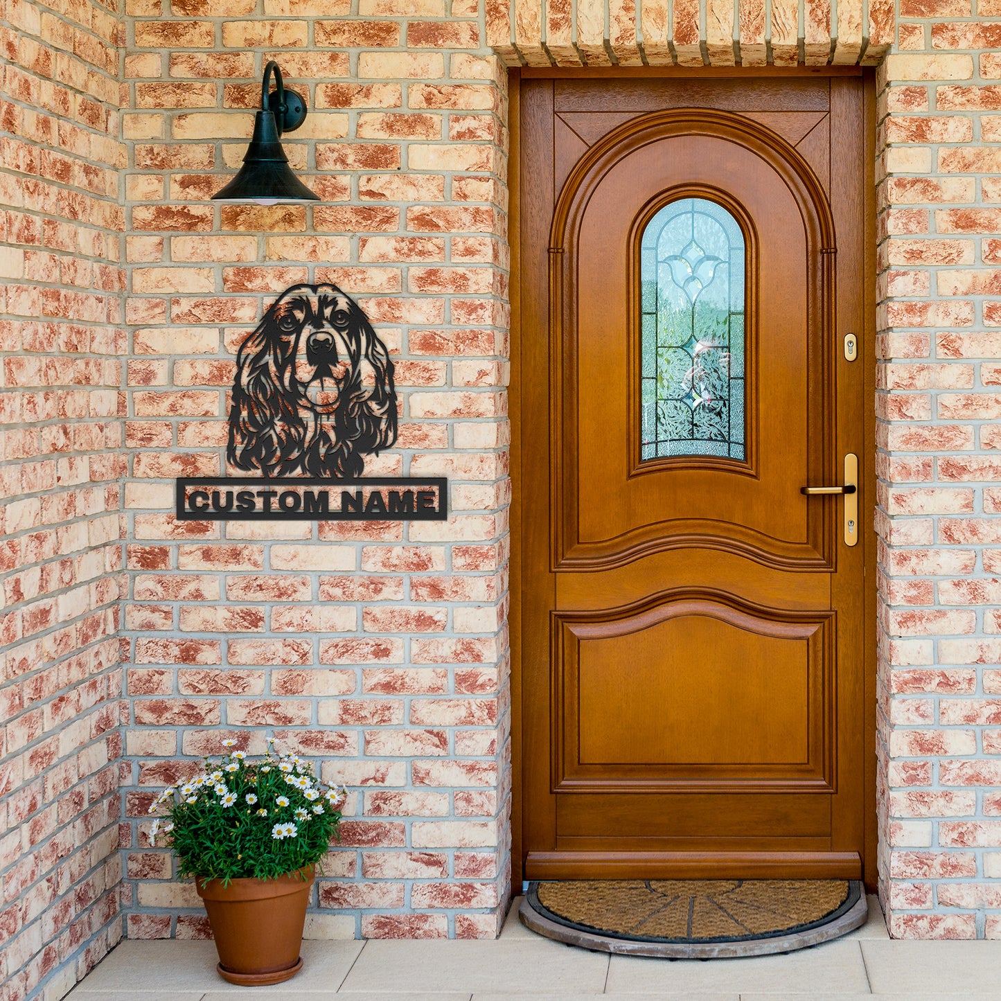 Personalized Cocker Spaniel Dog Metal Sign - Cocker Spaniel Custom Name Wall Decor, Metal Signs Customized Outdoor Indoor, Wall Art Gift For Cocker Spaniel Dog Lover