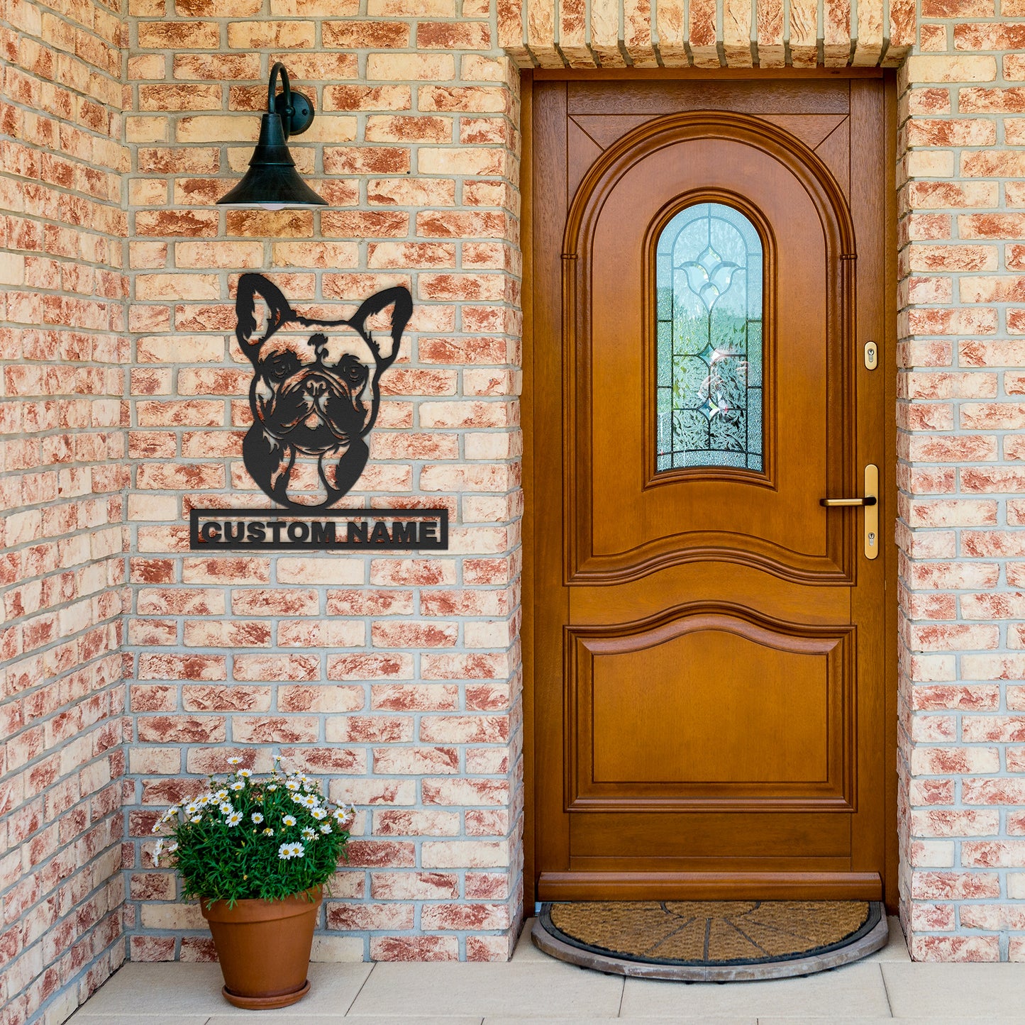 Personalized French Bulldog Dog Metal Sign - French Bulldog Custom Name Wall Decor, Metal Signs Customized Outdoor Indoor, Wall Art Gift For French Bulldog Dog Lover