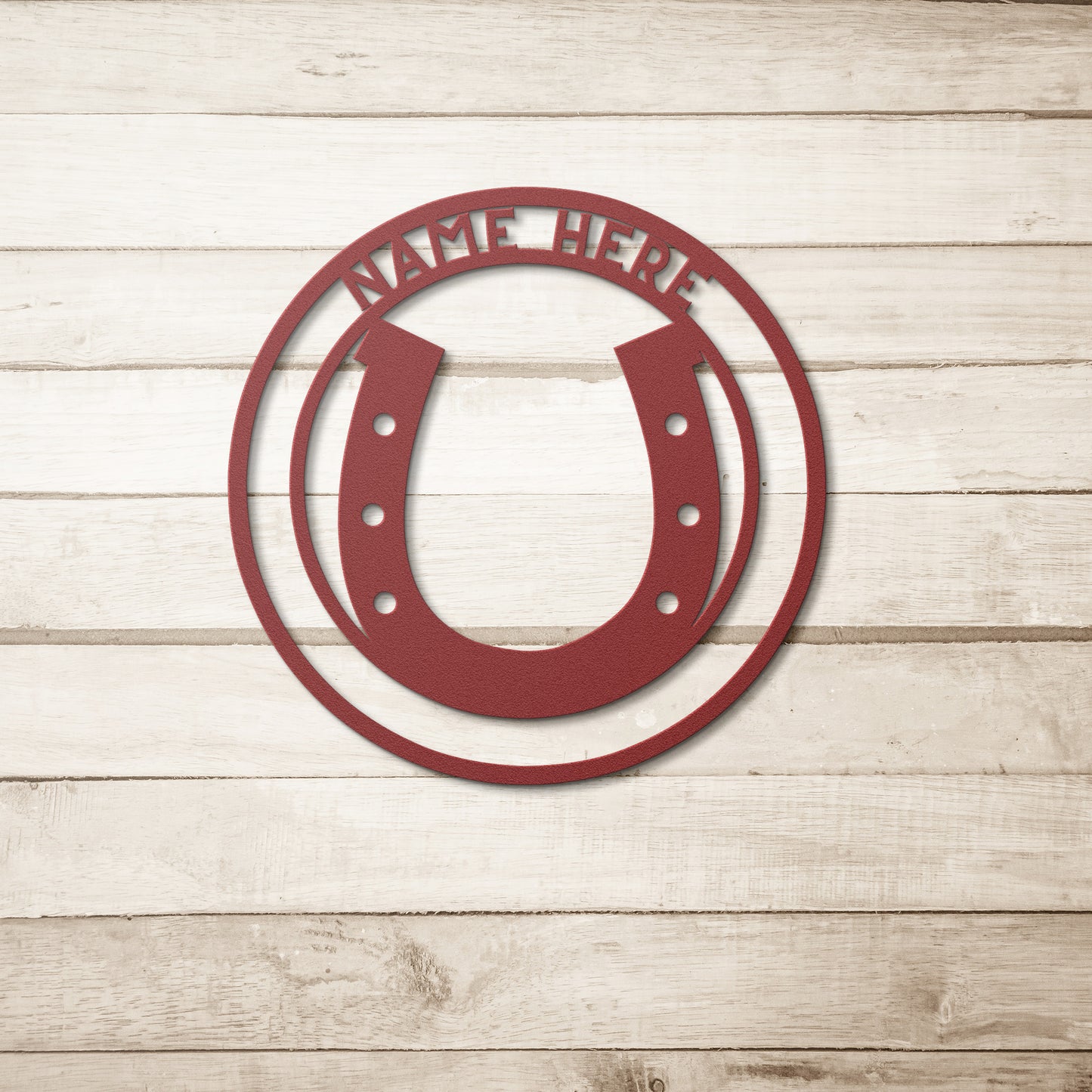 Personalized Horseshoe Metal Wall Sign - Customised Horseshoe Wall Decor,Horseshoe Metal Wall Art Signs Customized Outdoor Indoor