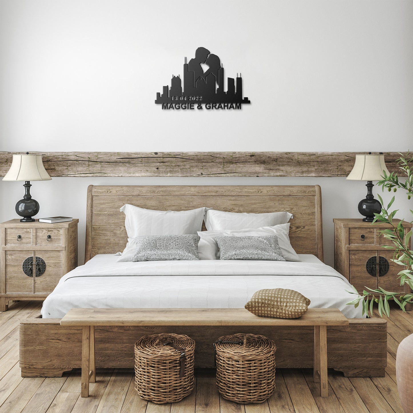 Personalized Houston Boyfriend Anniversary Metal Wall Art