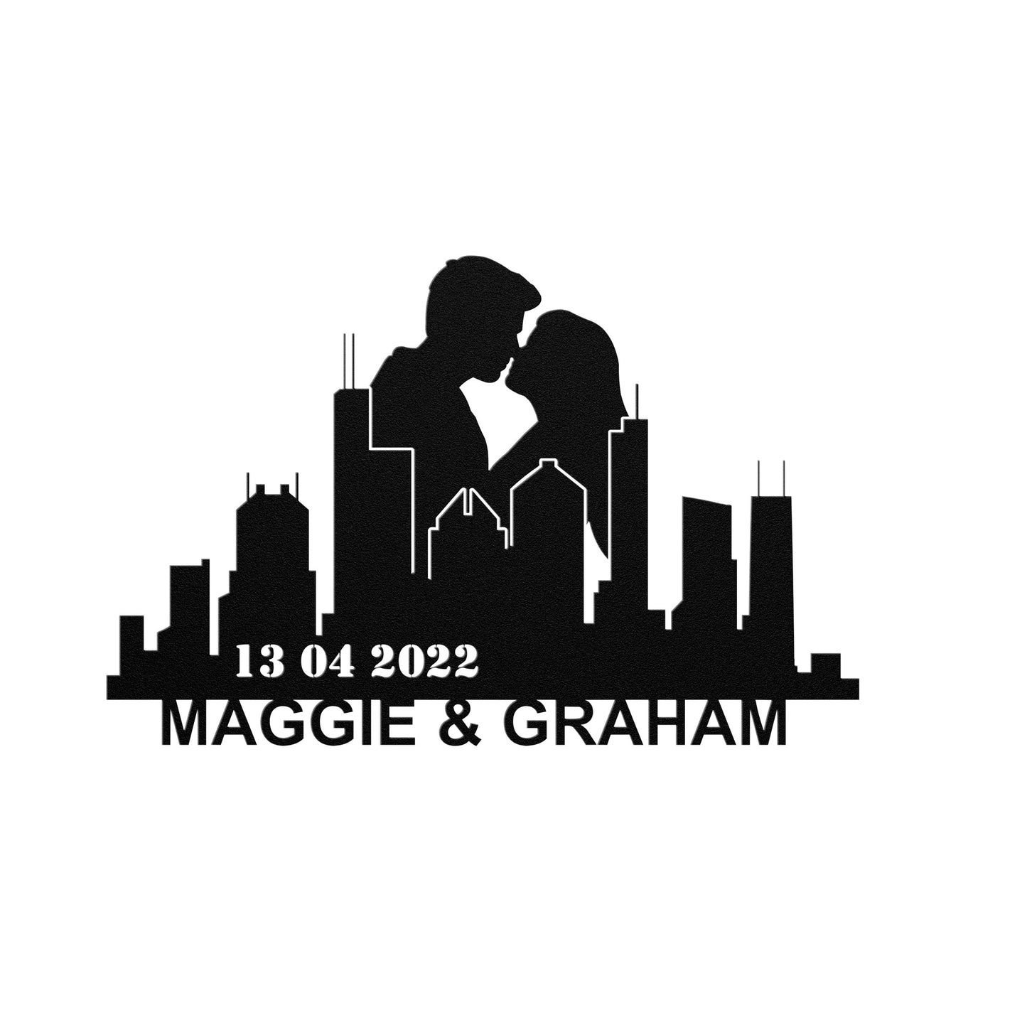 Personalized Houston Boyfriend Anniversary Metal Wall Art
