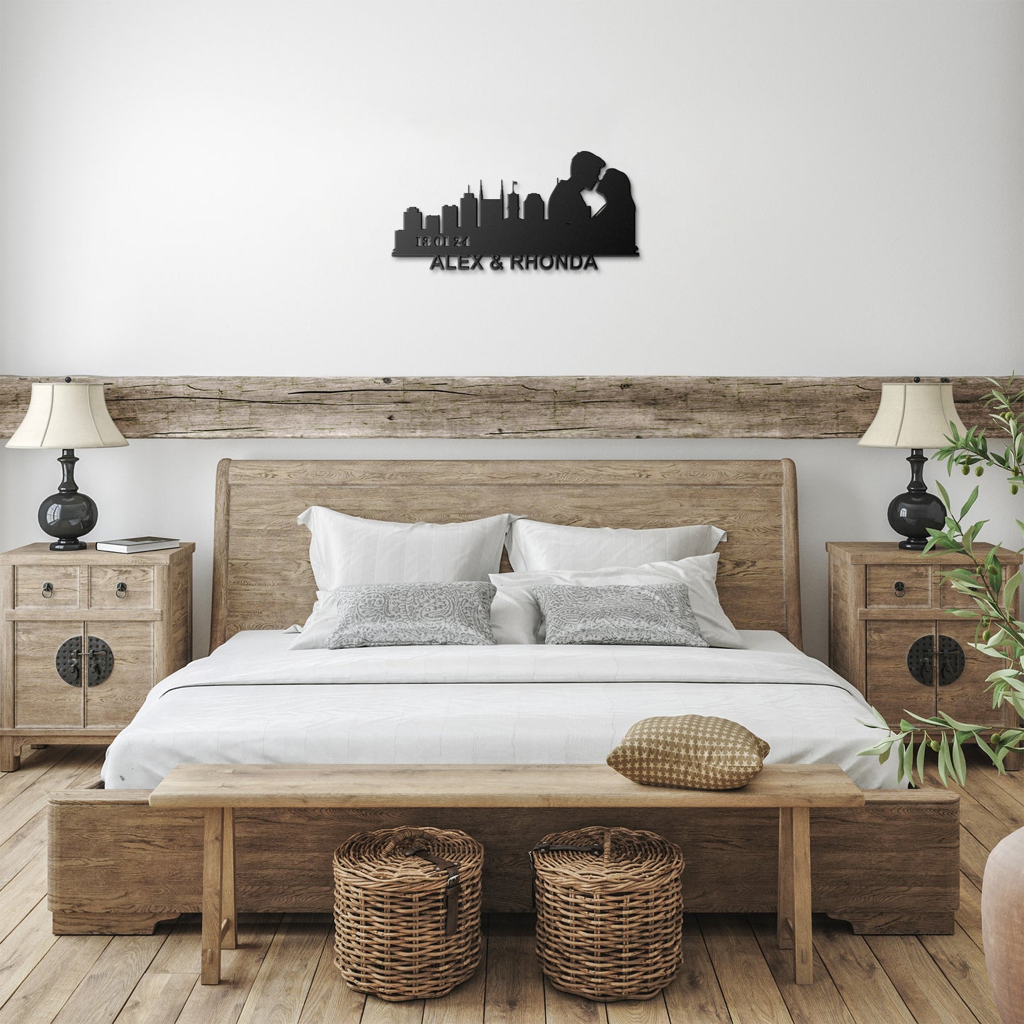 Personalized Nashville Boyfriend Anniversary Metal Wall Art