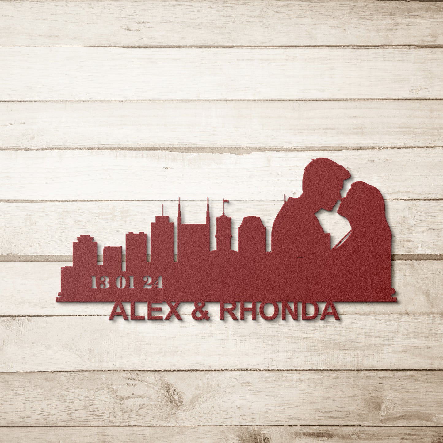 Personalized Nashville Boyfriend Anniversary Metal Wall Art