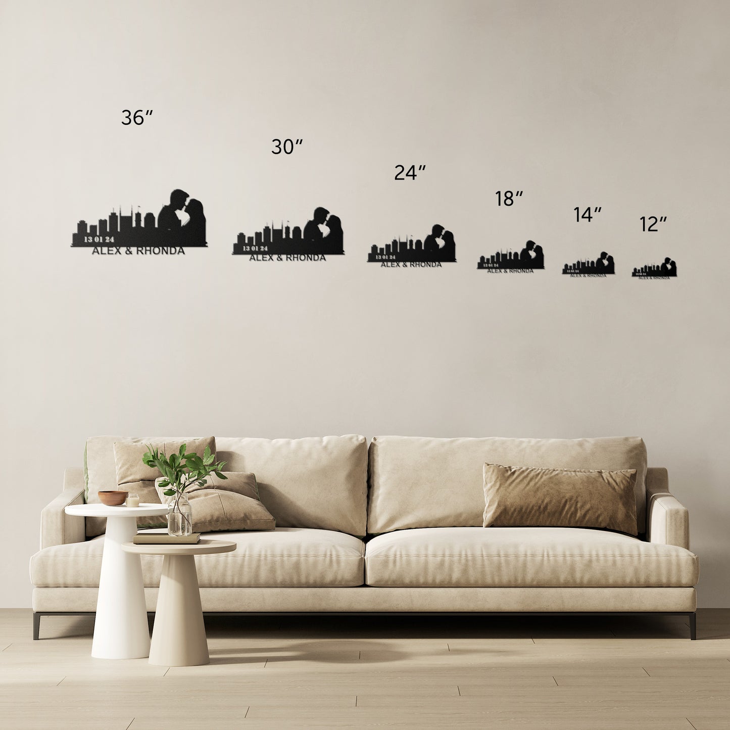 Personalized Nashville Boyfriend Anniversary Metal Wall Art