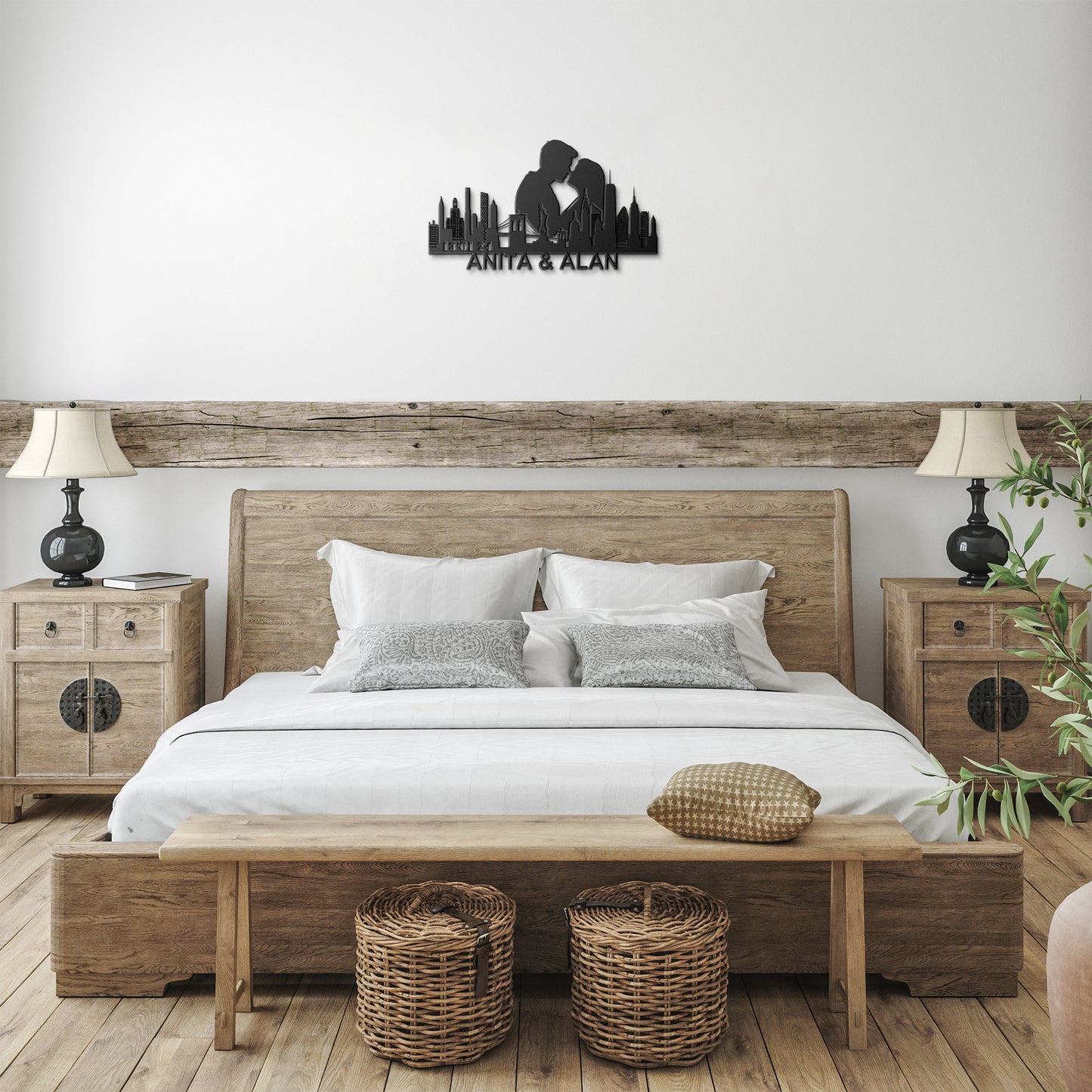 Personalized New York City Boyfriend Anniversary Metal Wall Art