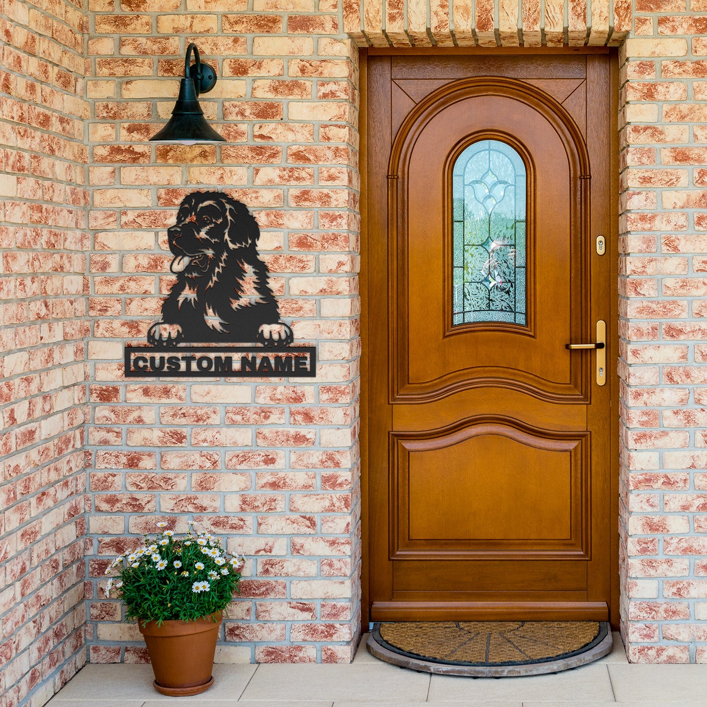 Personalized Newfoundland Dog Metal Sign - Newfoundland Custom Name Wall Decor, Metal Signs Customized Outdoor Indoor, Wall Art Gift For Newfoundland Dog Lover