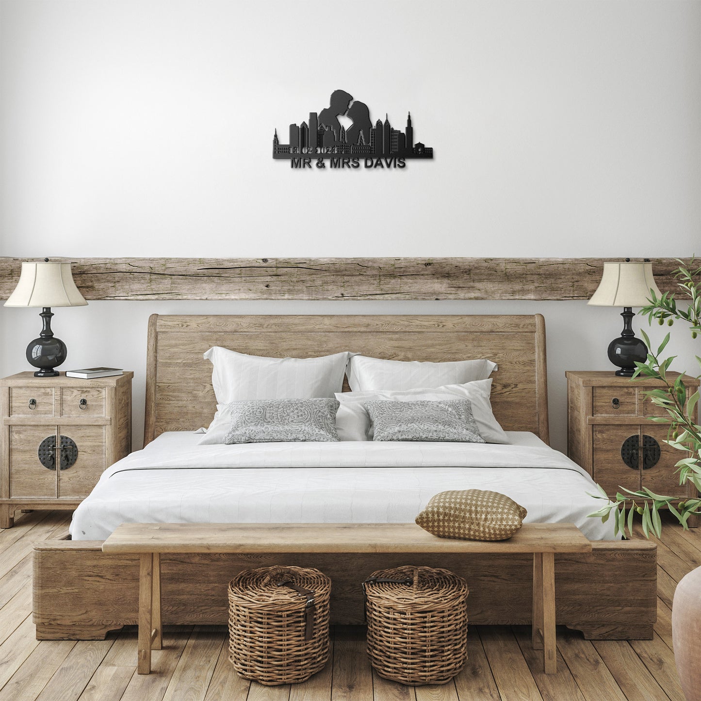 Personalized Philadelphia Couple Anniversary Metal Wall Art