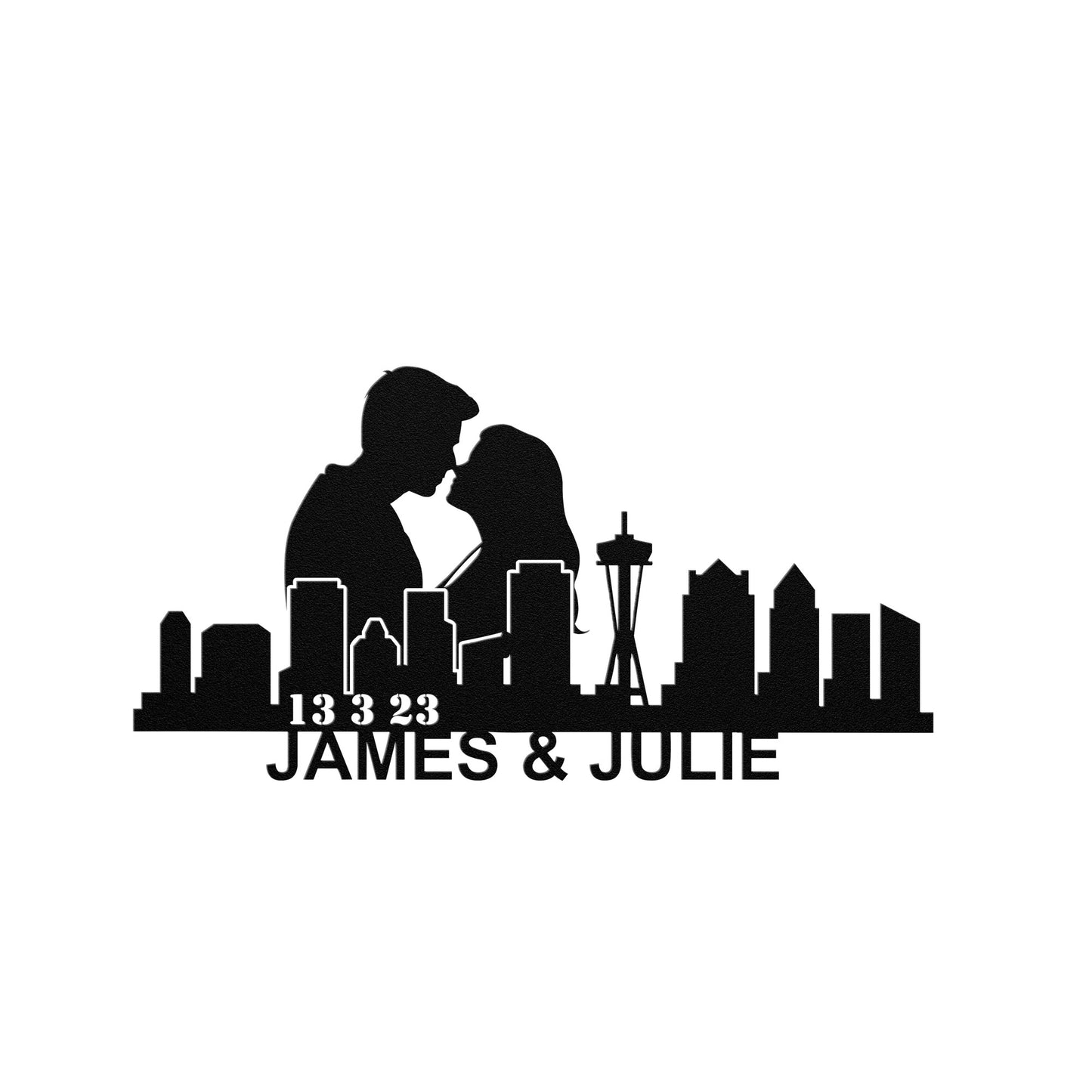 Personalized Seattle Boyfirend Anniversary Metal Wall Art