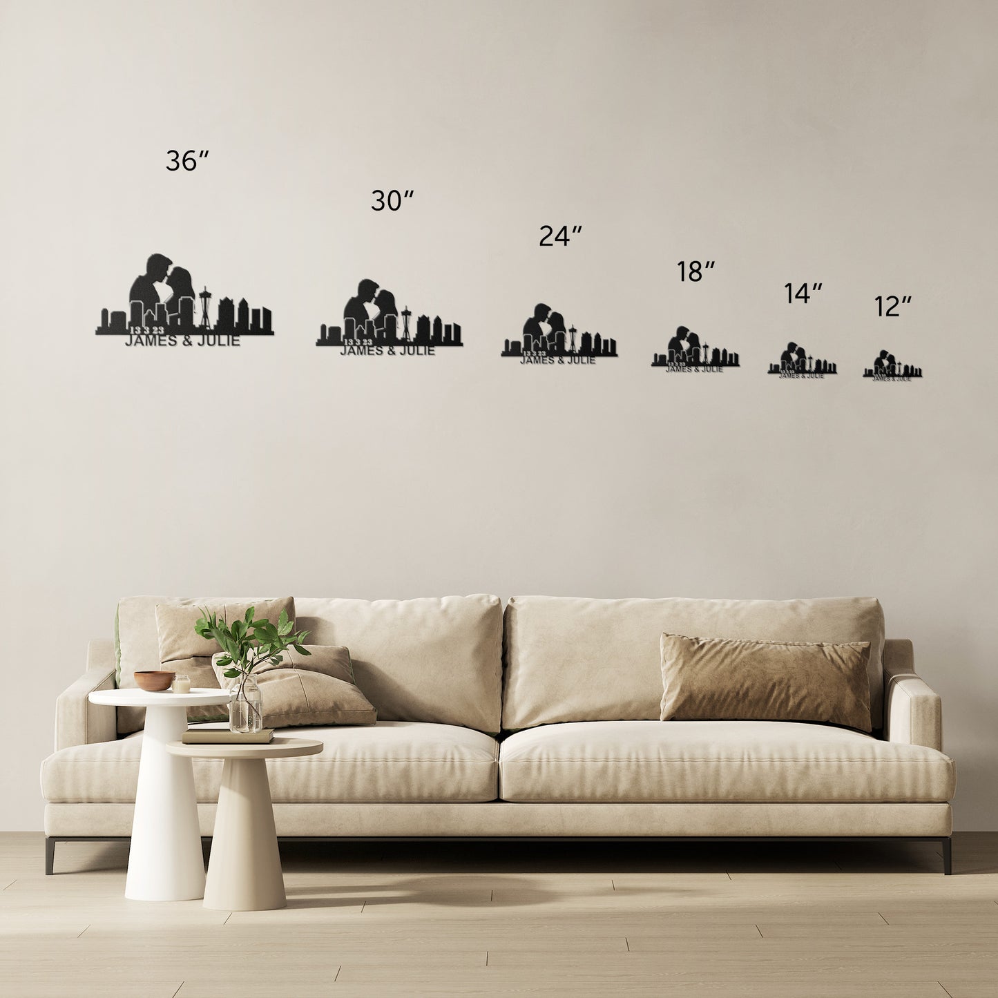 Personalized Seattle Boyfirend Anniversary Metal Wall Art