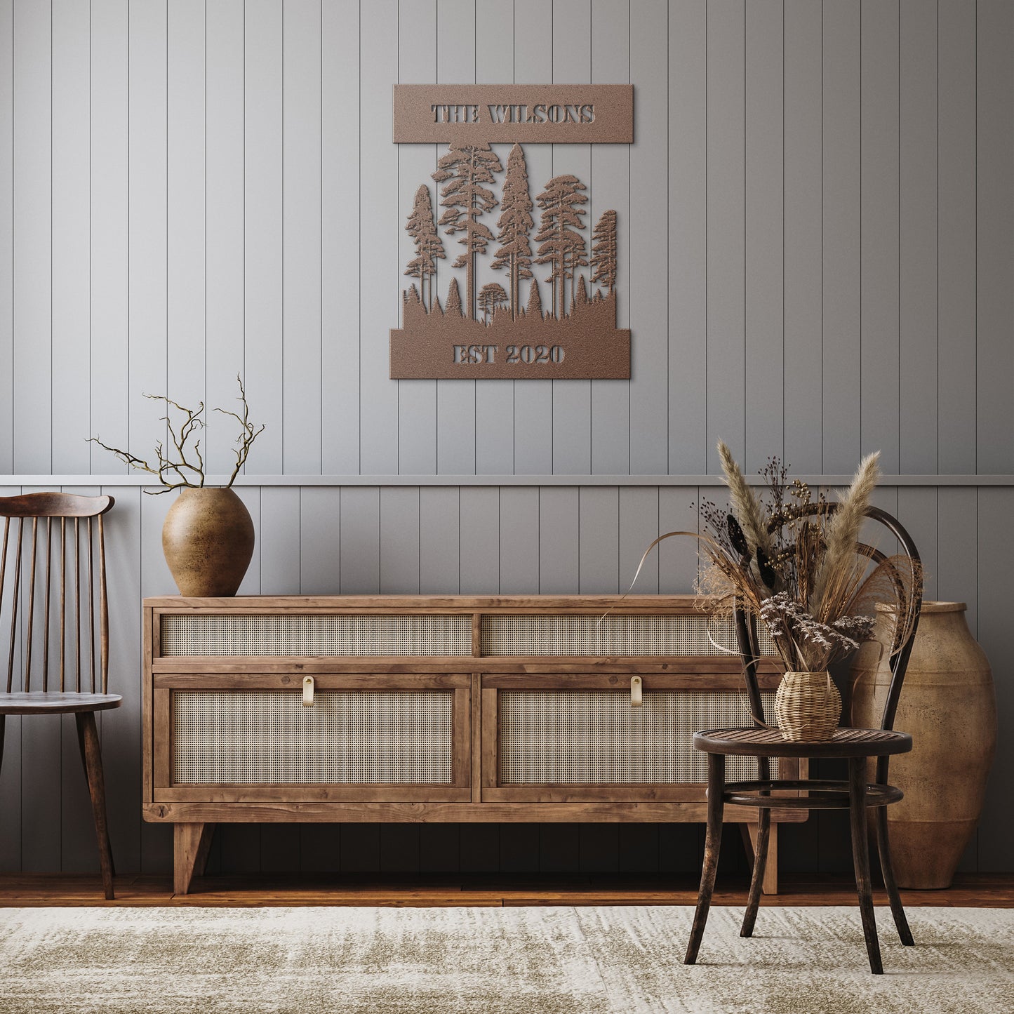 Pine Tree Metal Wall Art