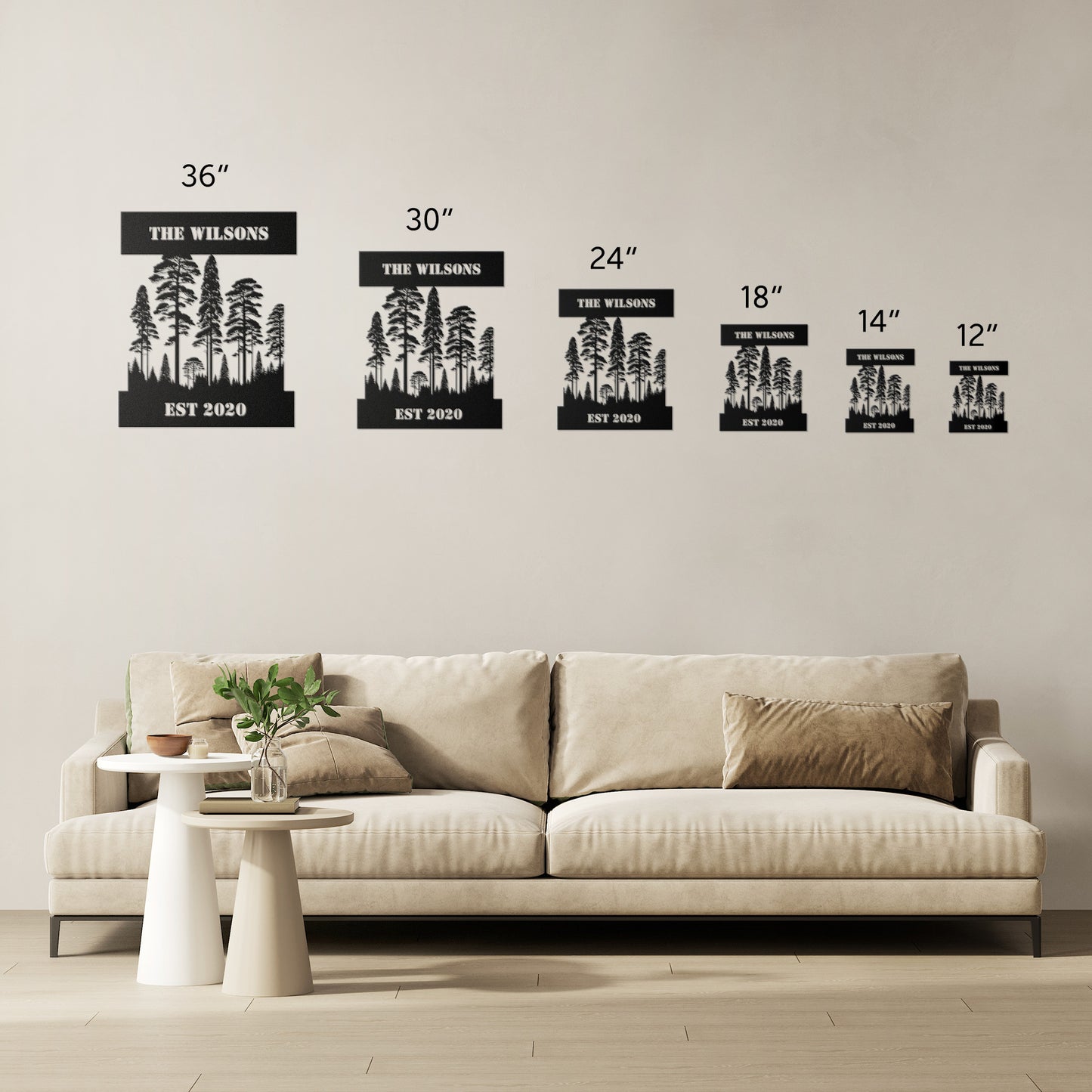 Pine Tree Metal Wall Art