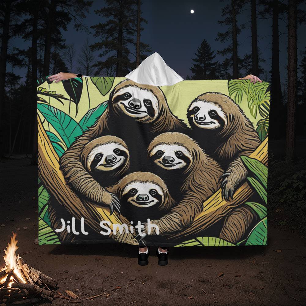Sloth Hooded Blanket