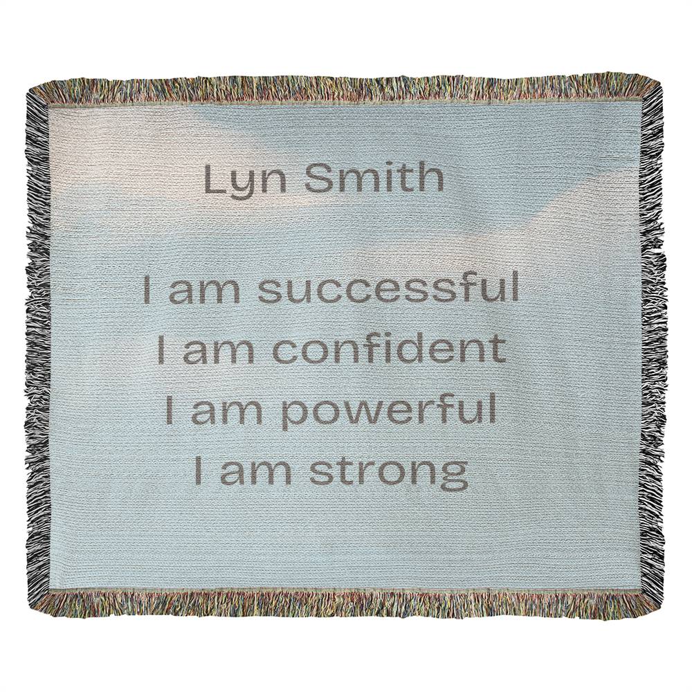 Personalized Positive Affirmation Heirloom Blanket