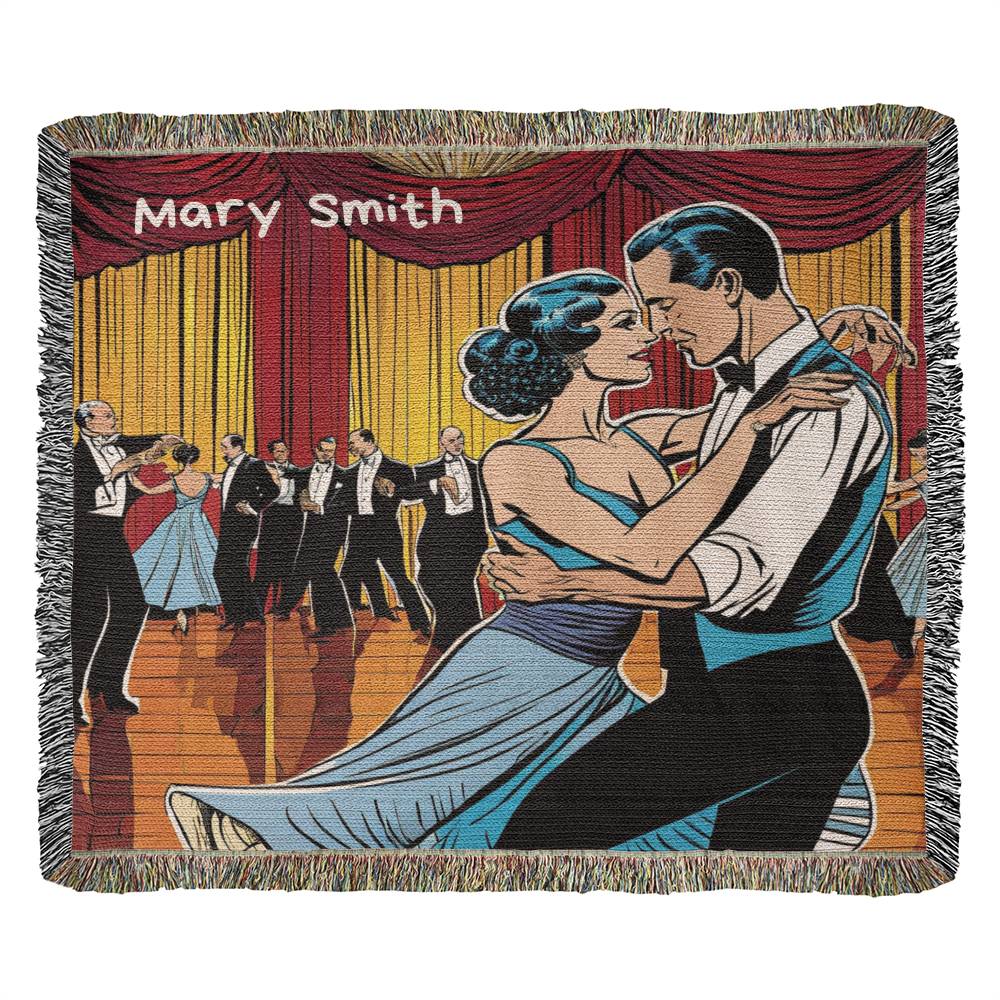 Personalized Ballroom Dancing Heirloom Woven Blanket