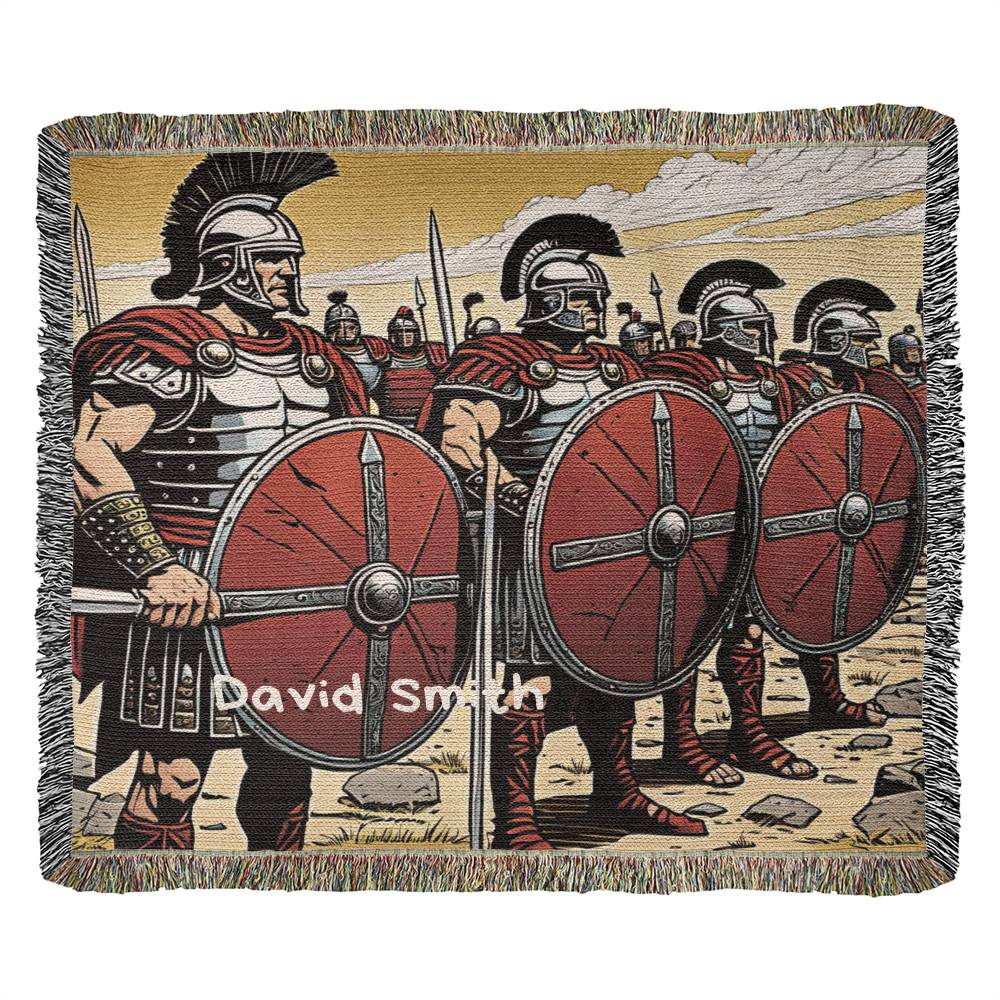 Personalized Roman Centurion Heirloom Woven Blanket