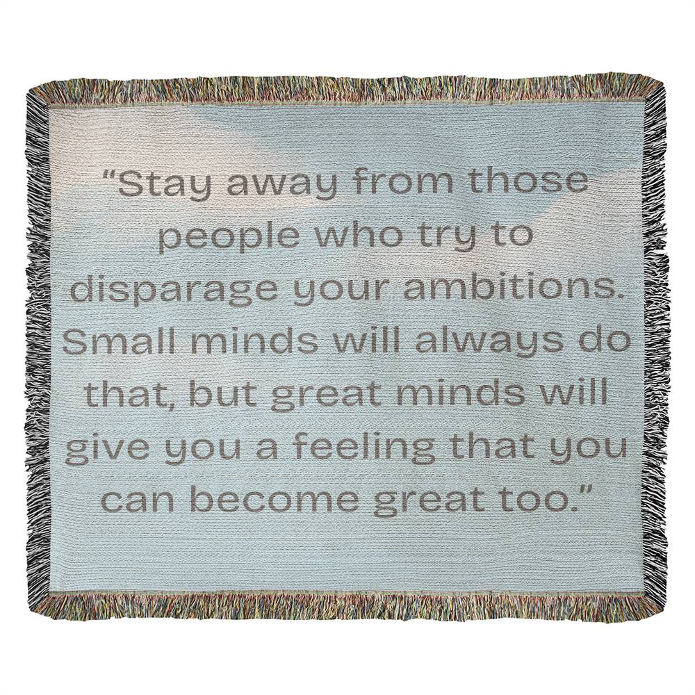 Personalized Motivational Quote Heirloom Blanket