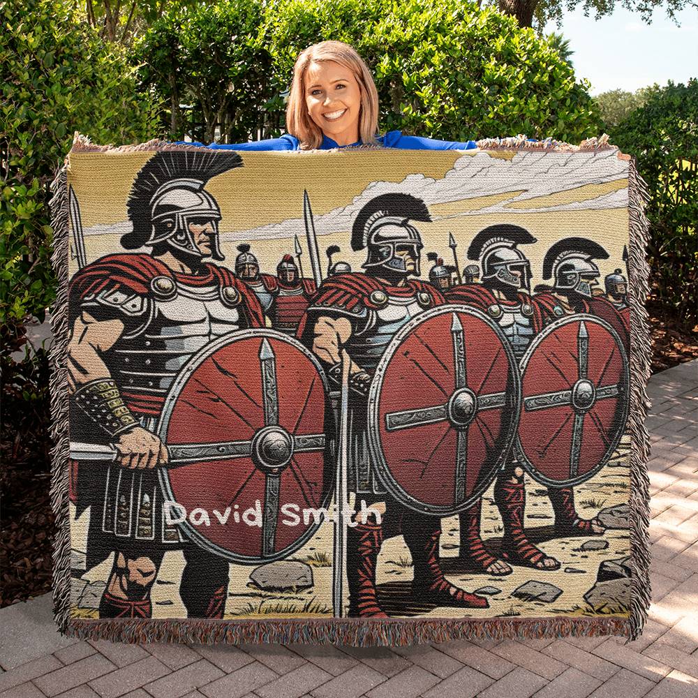 Personalized Roman Centurion Heirloom Woven Blanket