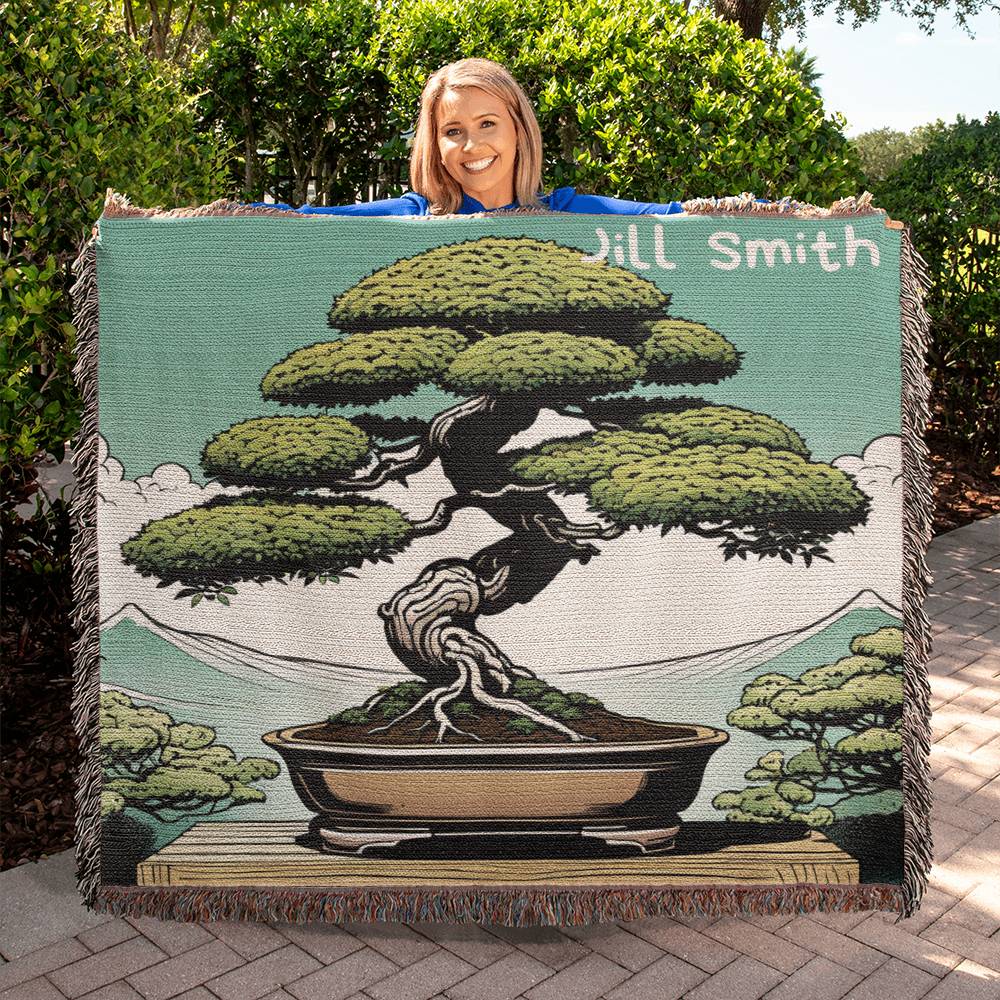 Personalized Bonsai Heirloom Woven Blanket