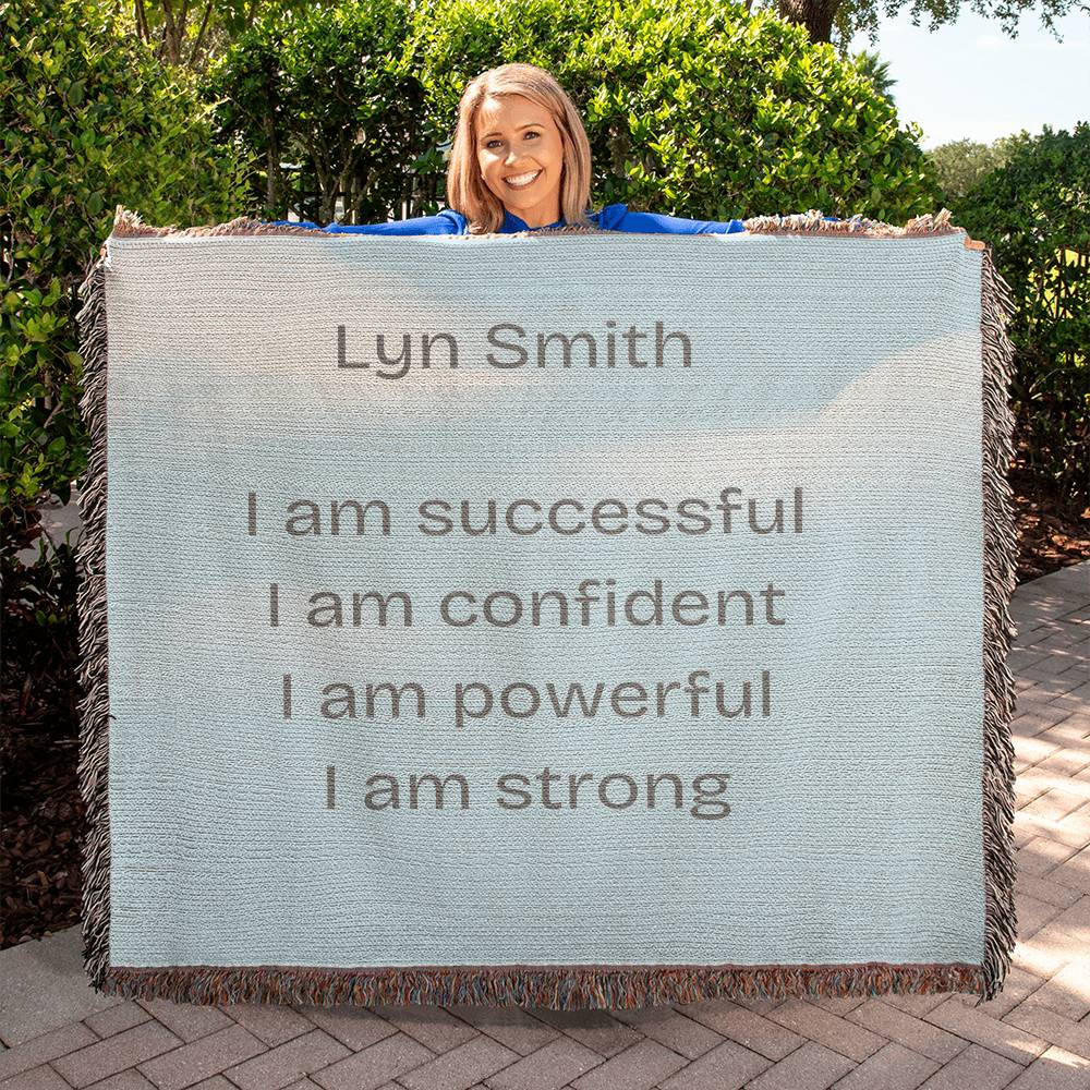Personalized Positive Affirmation Heirloom Blanket