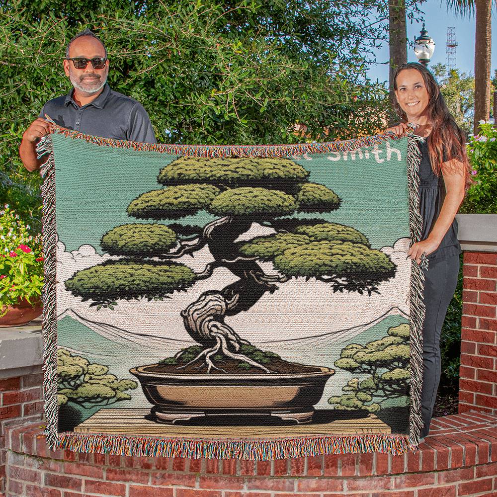 Personalized Bonsai Heirloom Woven Blanket