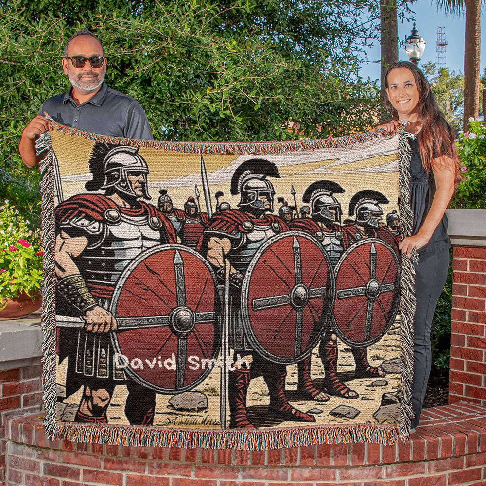 Personalized Roman Centurion Heirloom Woven Blanket