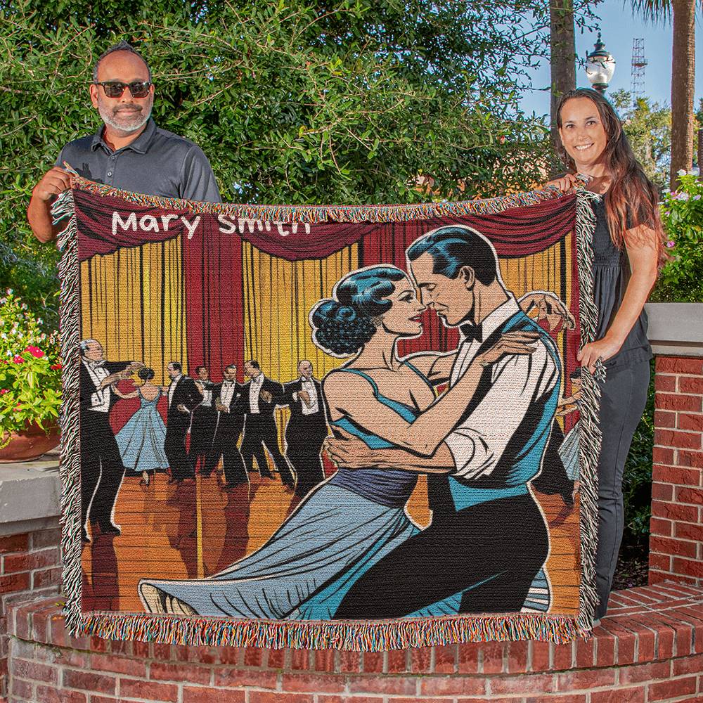 Personalized Ballroom Dancing Heirloom Woven Blanket
