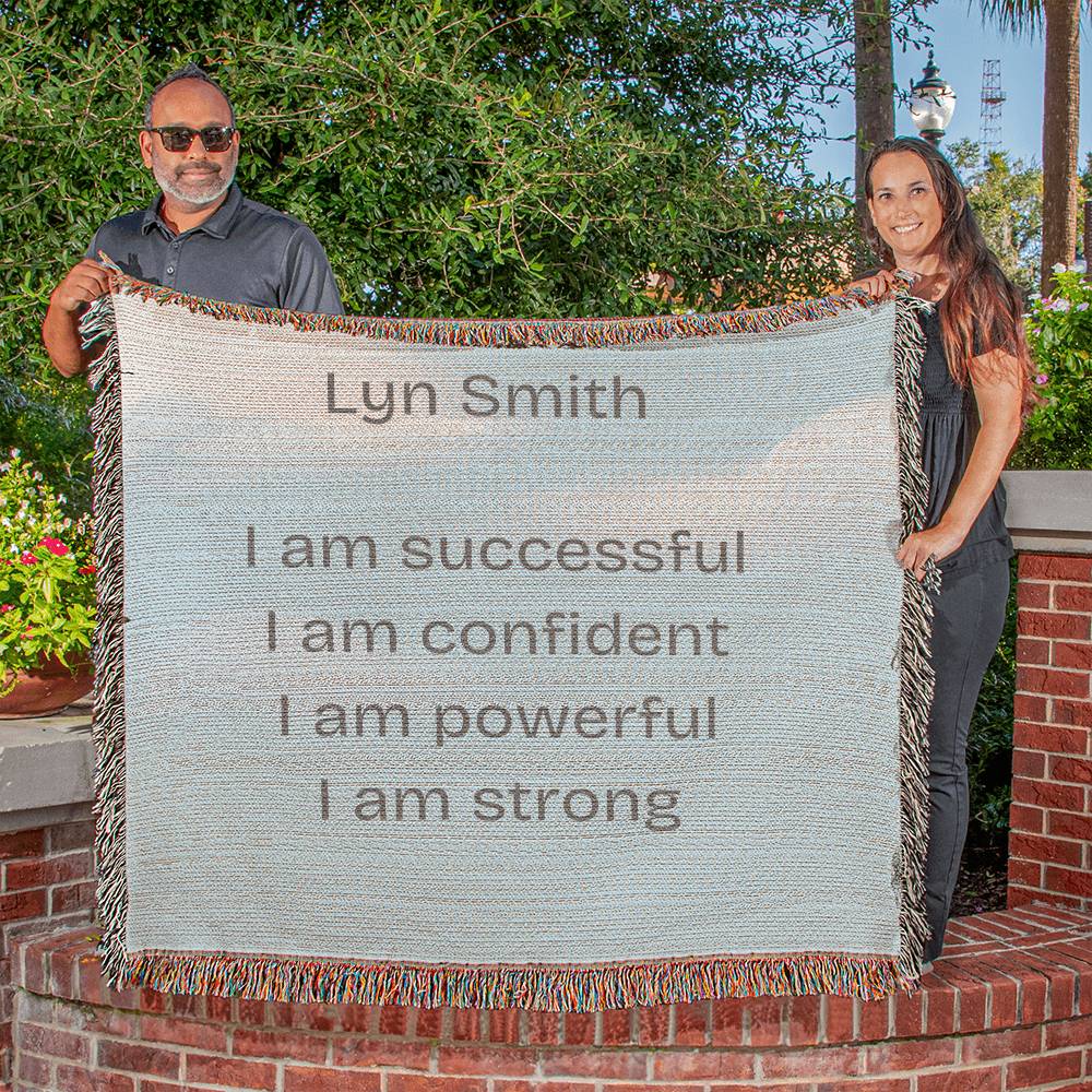 Personalized Positive Affirmation Heirloom Blanket