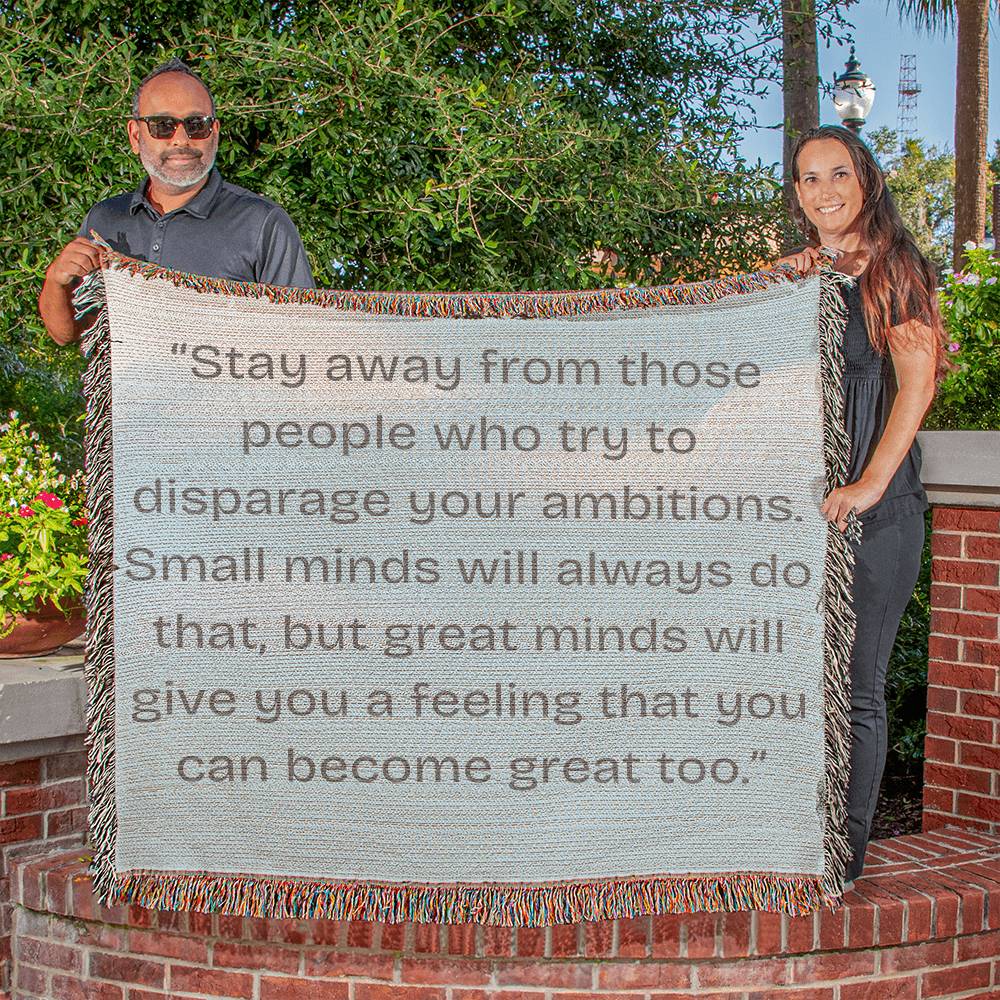 Personalized Motivational Quote Heirloom Blanket