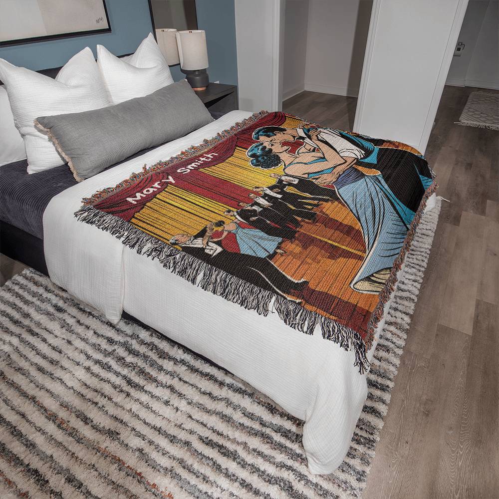 Personalized Ballroom Dancing Heirloom Woven Blanket