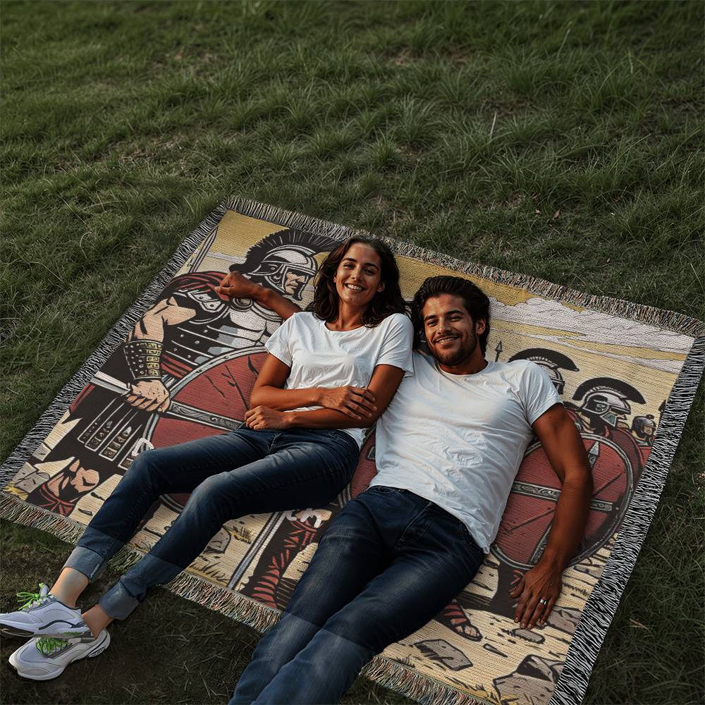 Personalized Roman Centurion Heirloom Woven Blanket