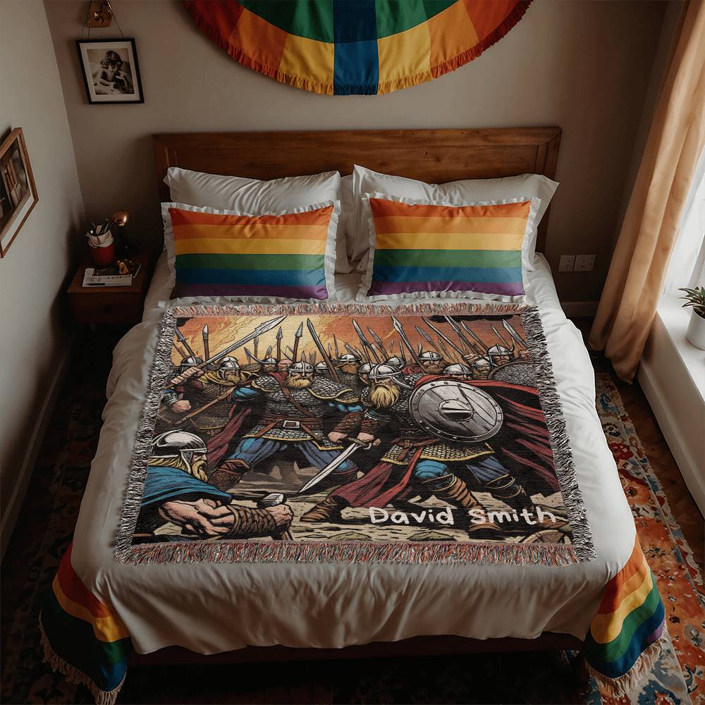 Personalized Viking Heirloom Woven Blanket
