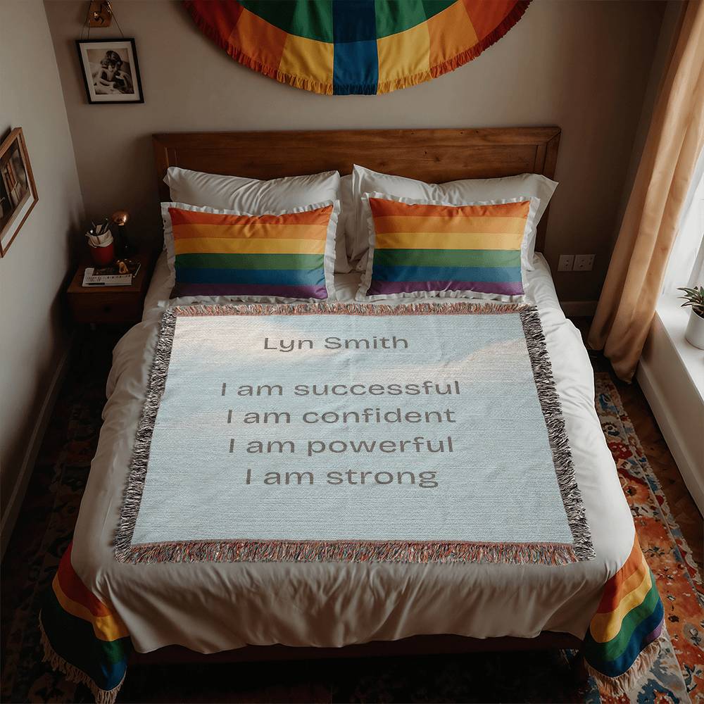 Personalized Positive Affirmation Heirloom Blanket