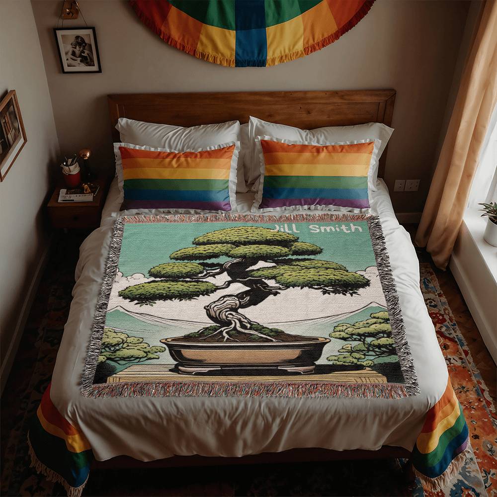 Personalized Bonsai Heirloom Woven Blanket