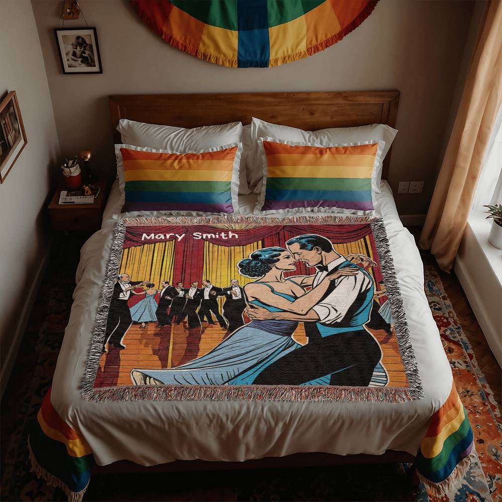 Personalized Ballroom Dancing Heirloom Woven Blanket