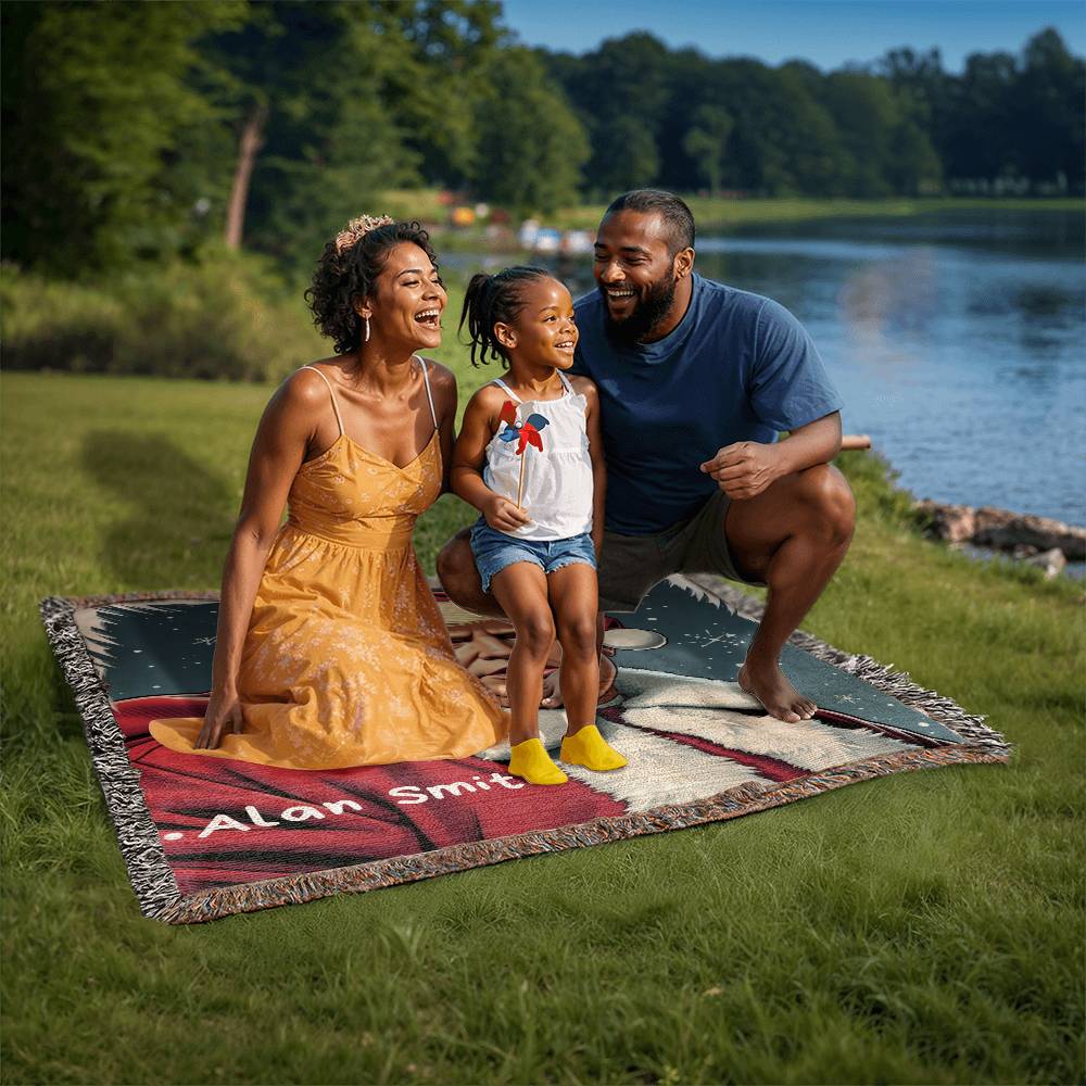 Personalized Trump Santa Heirloom Woven Blanket