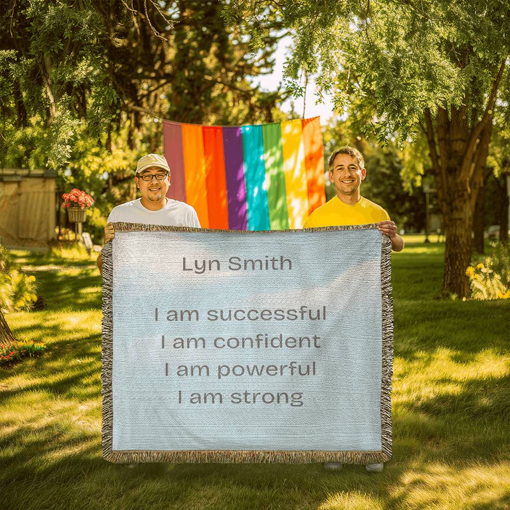 Personalized Positive Affirmation Heirloom Blanket