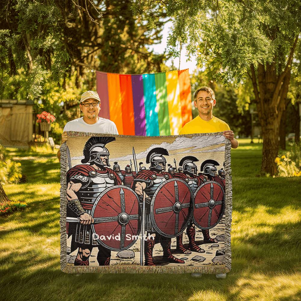 Personalized Roman Centurion Heirloom Woven Blanket