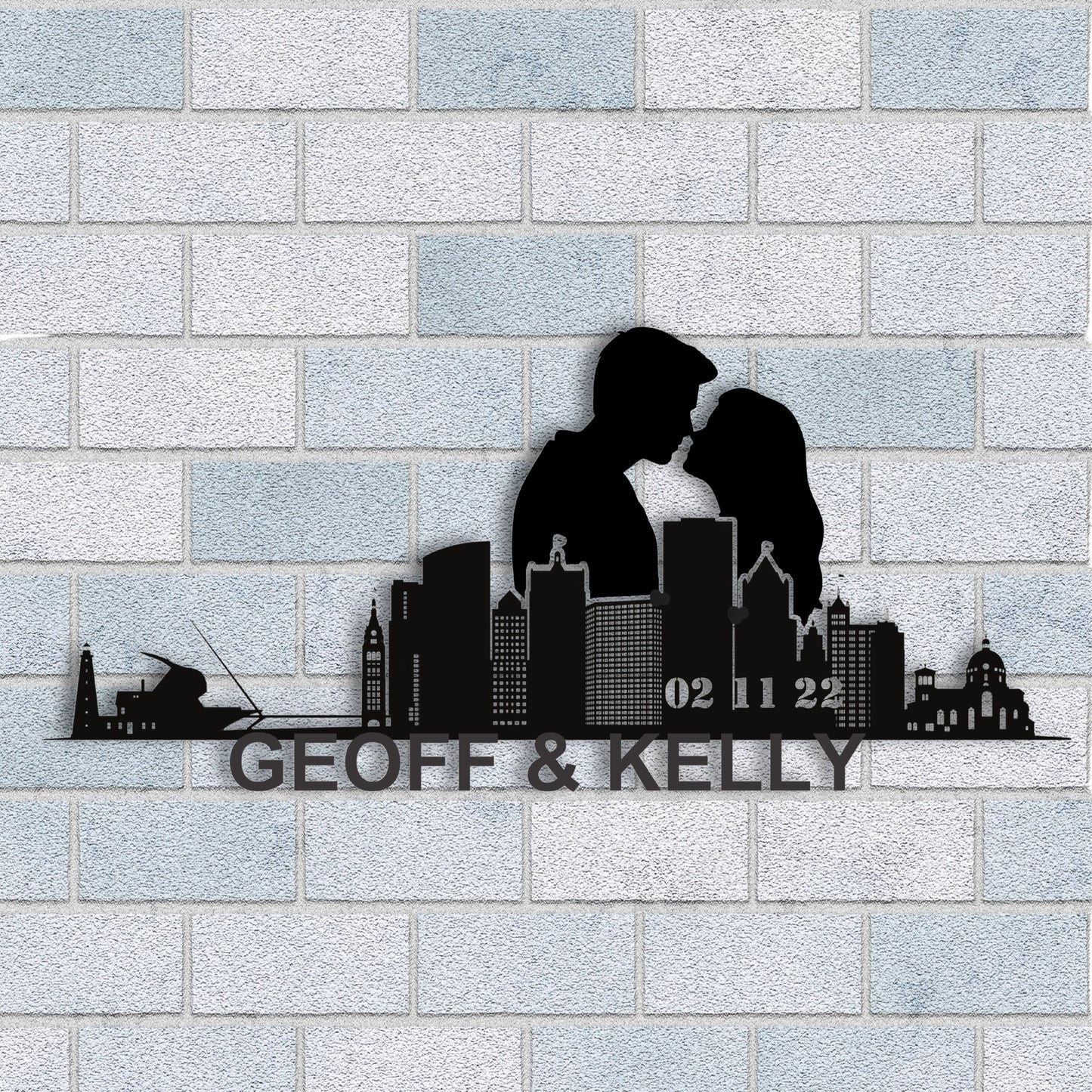Personalized Milwaulkee Boyfriend Anniversary Metal Wall Art