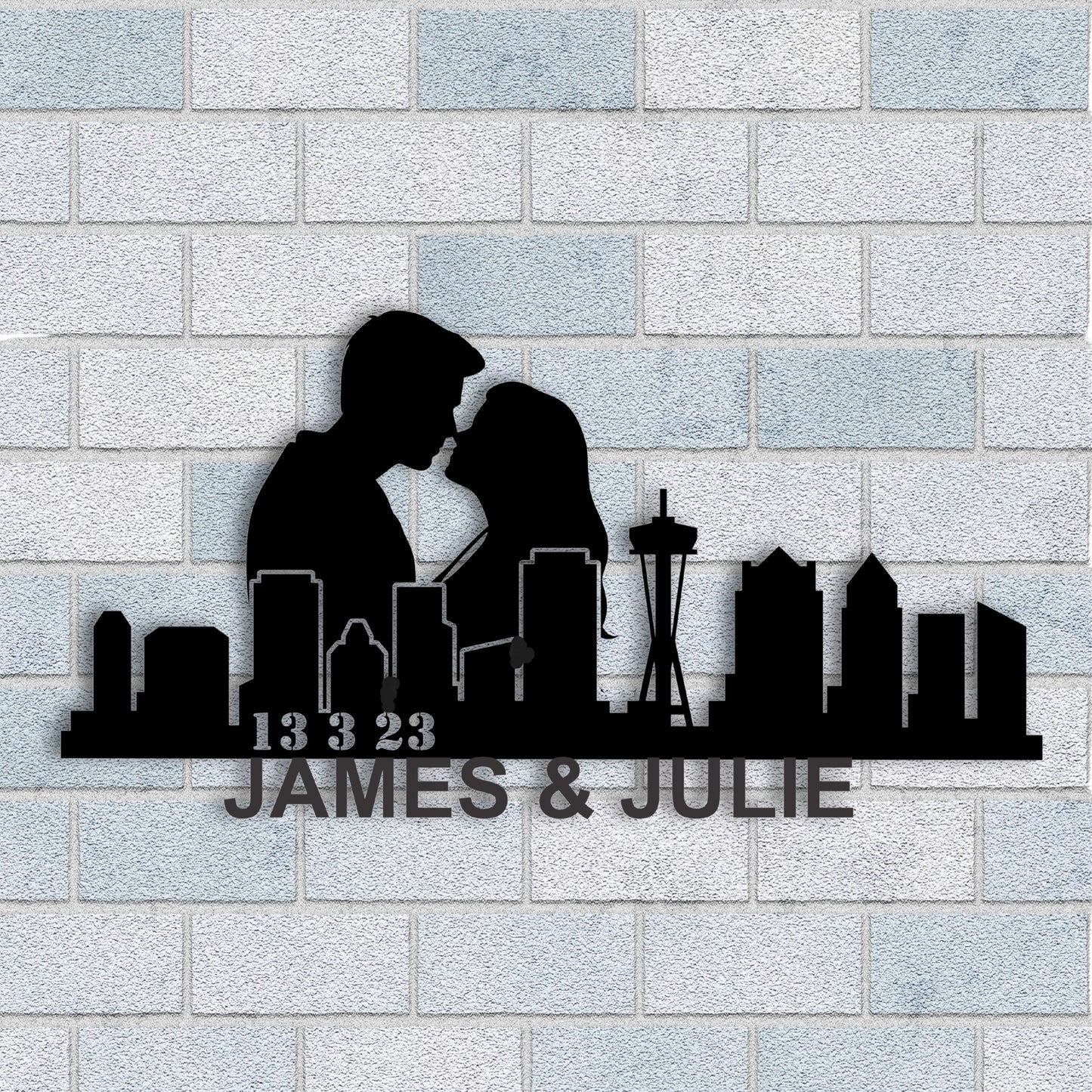 Personalized Seattle Boyfirend Anniversary Metal Wall Art