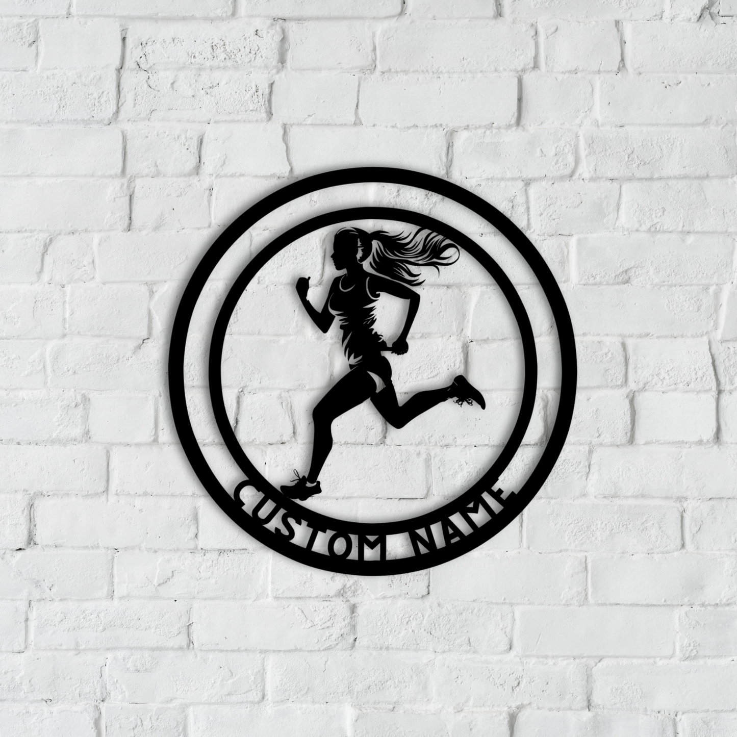 Women Running Metal Art